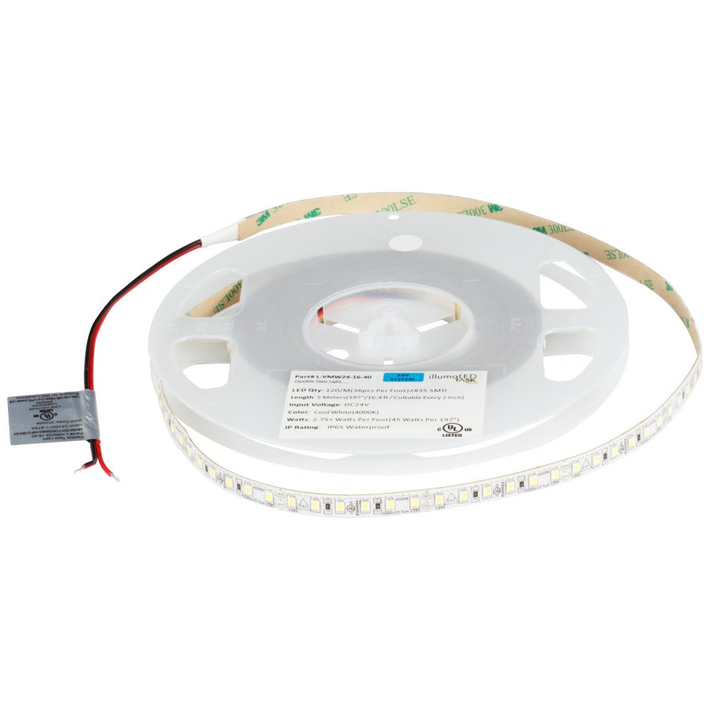 Hardware Resources 16 Ft, 225 Lumens/Ft. 24-volt Standard Output LED Tape Light, Single-White