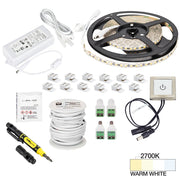 Hardware Resources 16 Ft. 225 Lumens/Ft.. 12-volt Standard Output Touch Dimmer Switch Tape Light Kit