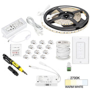 Hardware Resources 16 Ft. 225 Lumens/Ft.. 12-volt Standard Output Uno Wireless Controller Tape Light Kit, 1 Zone 1 Area