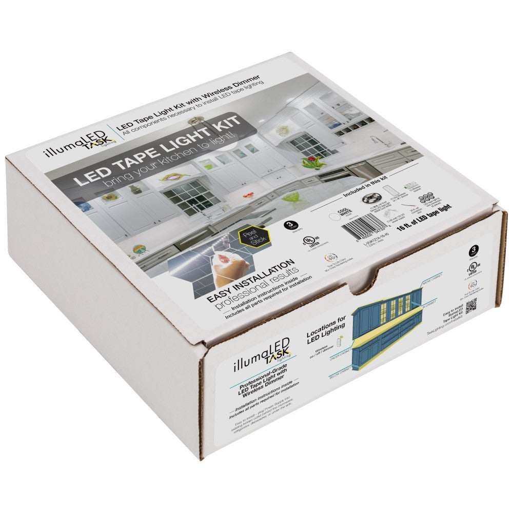 Hardware Resources 16 Ft. 225 Lumens/Ft.. 12-volt Standard Output Uno Wireless Controller Tape Light Kit, 1 Zone 1 Area