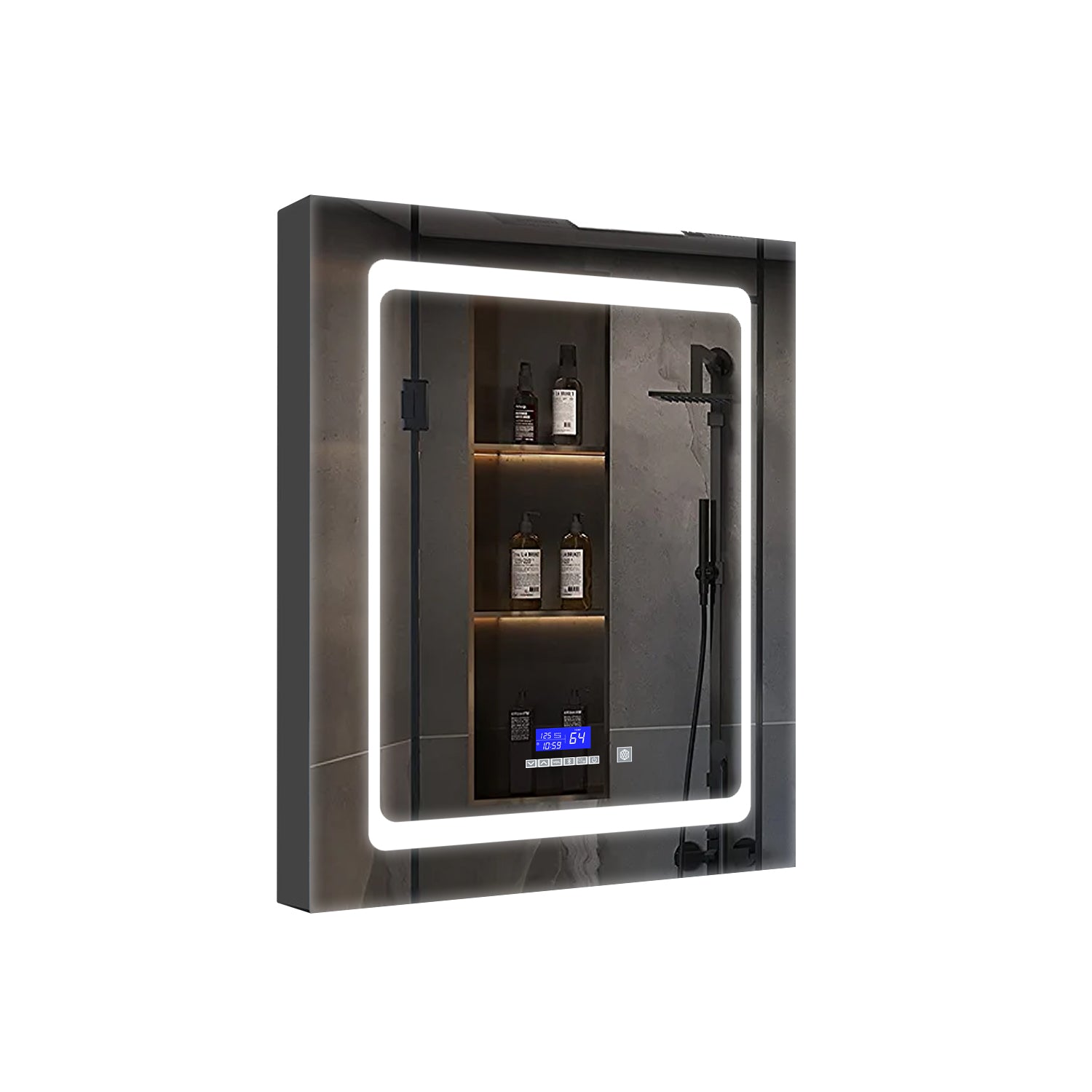 Bracciano 20 in. W x 32 in. H Surface-Mount LED Mirror Medicine Cabinet with Defogger