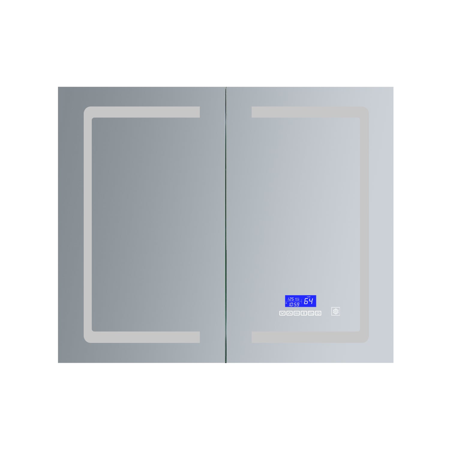Bracciano 36 in. W x 28 in. H Surface-Mount LED Mirror Medicine Cabinet with Defogger