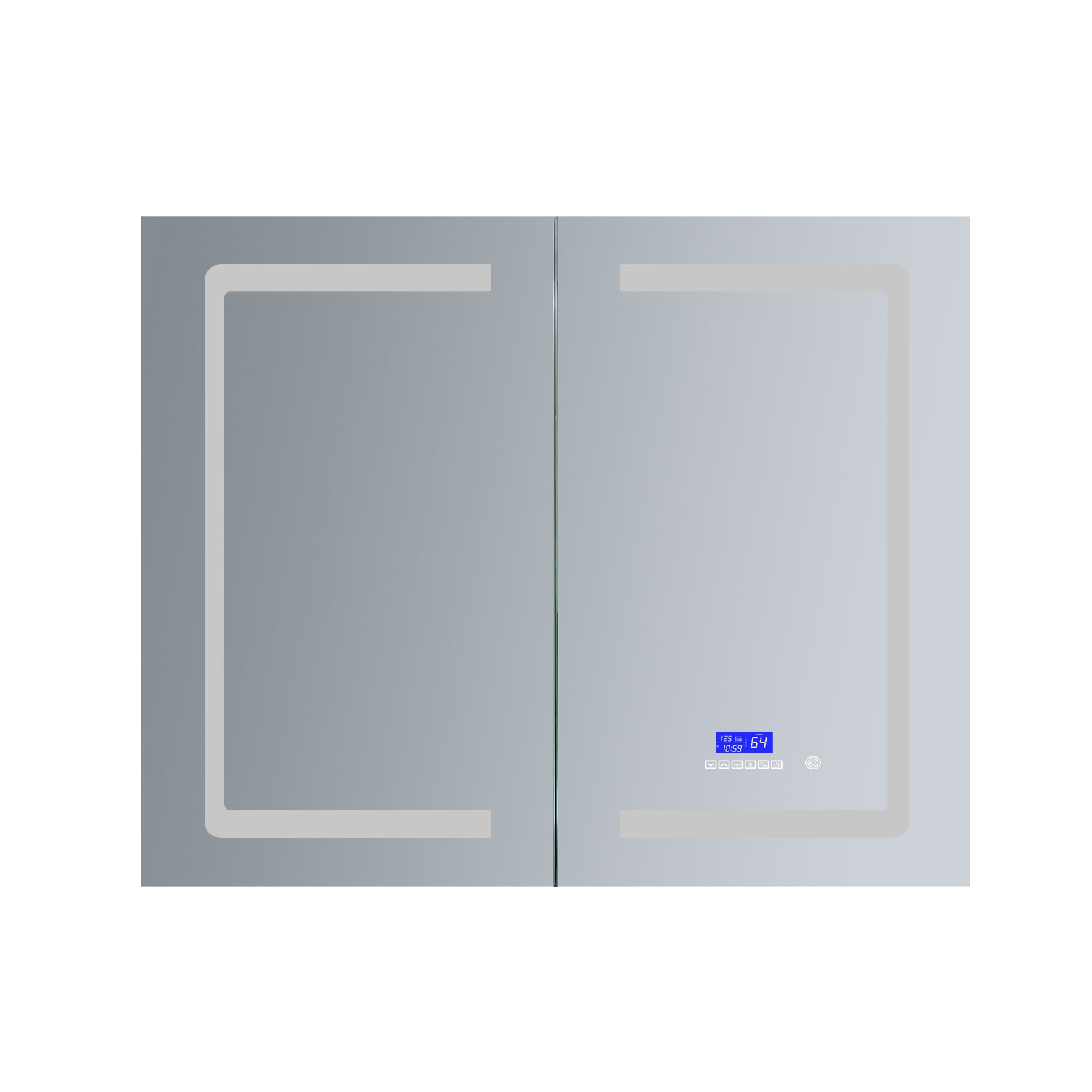 Bracciano 36 in. W x 32 in. H Surface-Mount LED Mirror Medicine Cabinet with Defogger