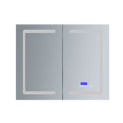 Bracciano 36 in. W x 32 in. H Surface-Mount LED Mirror Medicine Cabinet with Defogger
