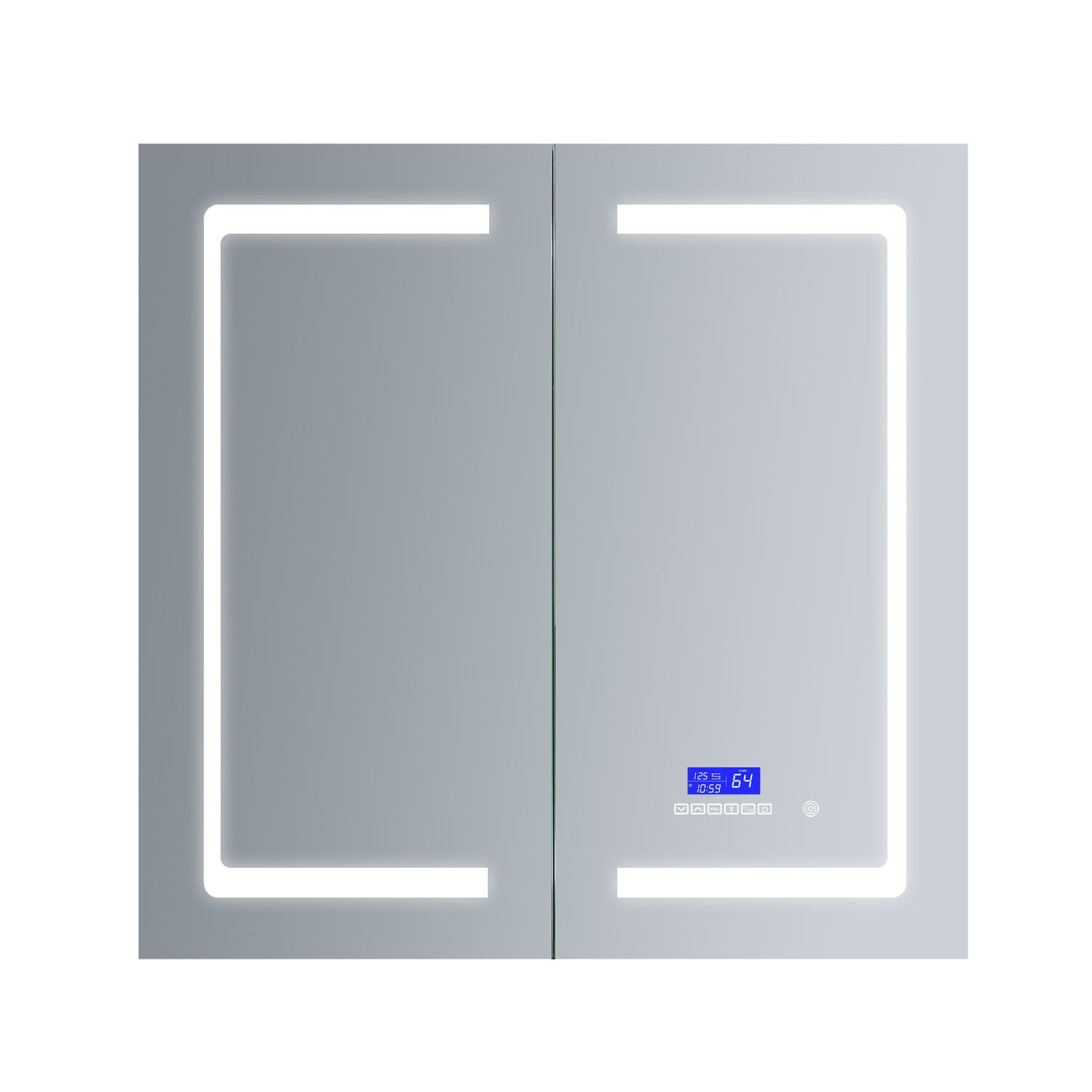 Bracciano 36 in. W x 36 in. H Surface-Mount LED Mirror Medicine Cabinet with Defogger