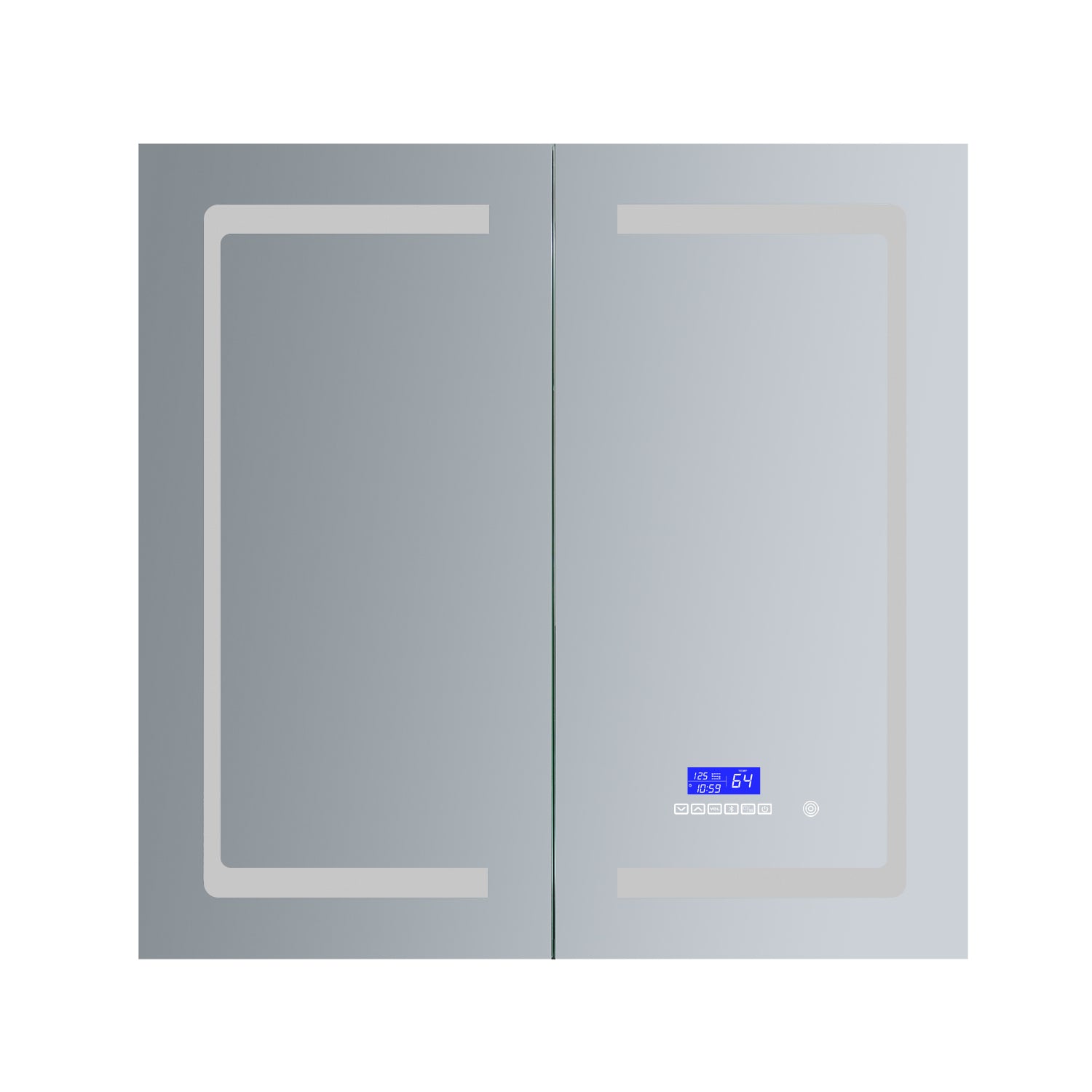 Bracciano 36 in. W x 36 in. H Surface-Mount LED Mirror Medicine Cabinet with Defogger