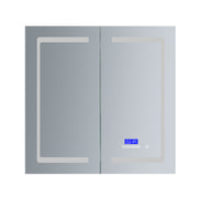 Bracciano 36 in. W x 36 in. H Surface-Mount LED Mirror Medicine Cabinet with Defogger