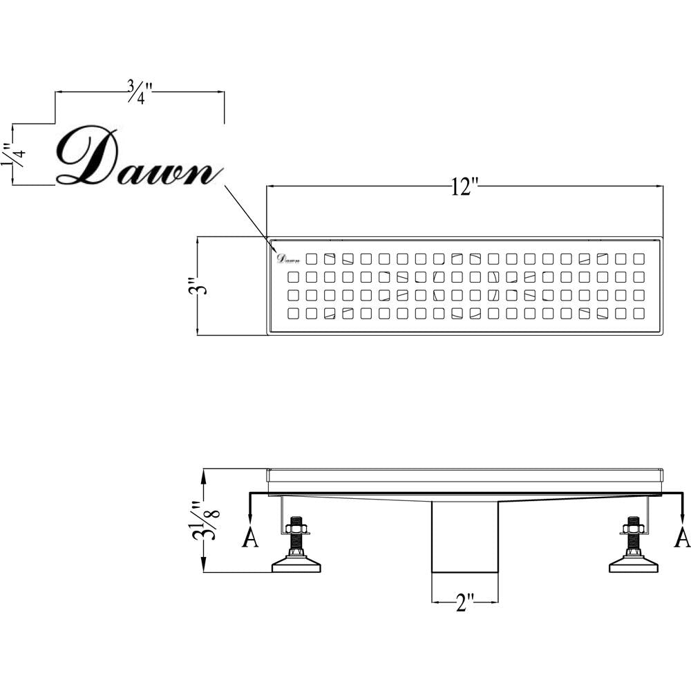 Dawn Brisbane River Series 12" Shower Drain LBE120304