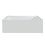 Lexora Provenza 60" x 30" Alcove Soaking Bathtub in White – Left or Right Drain (LBPV6030)
