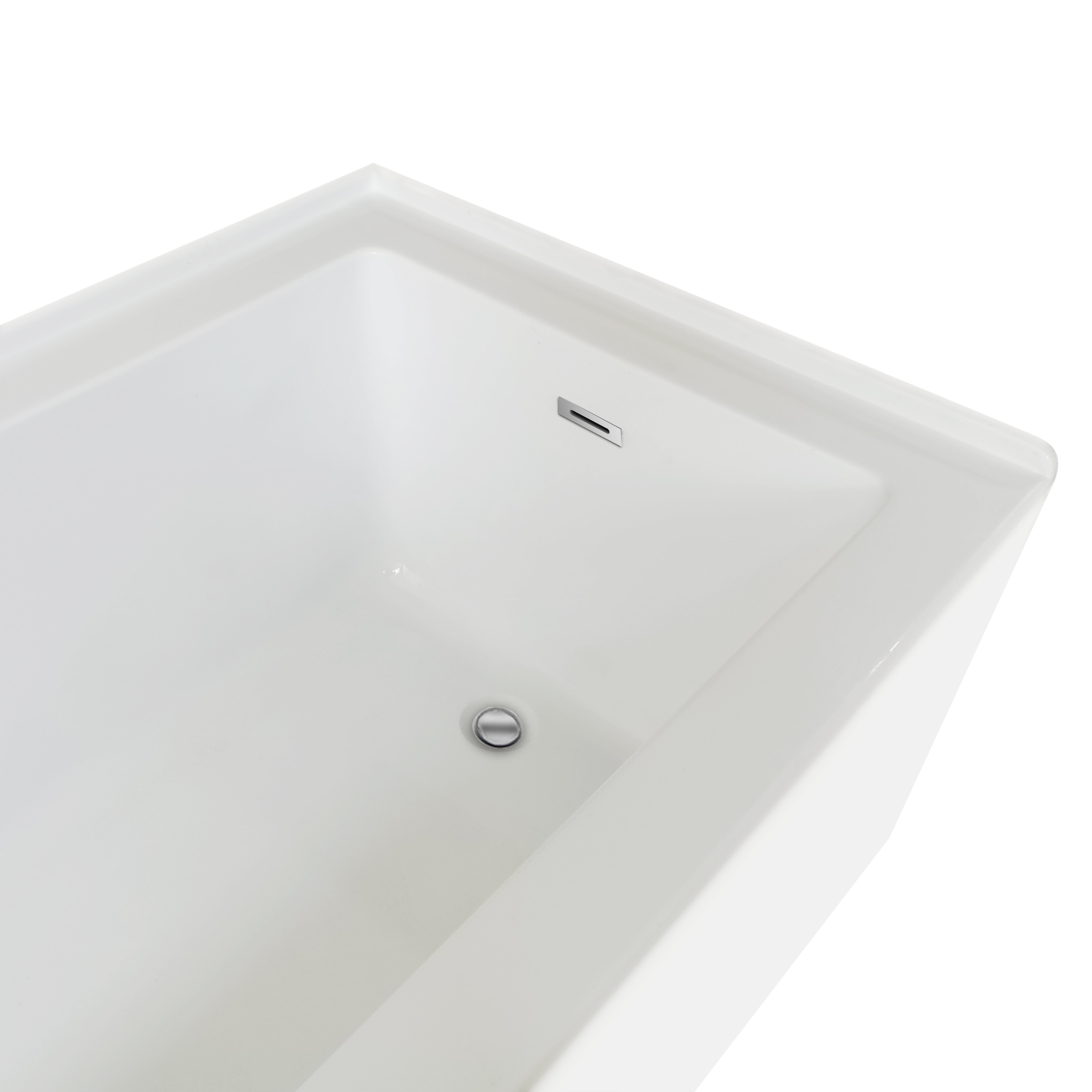 Lexora Provenza 60" x 30" Alcove Soaking Bathtub in White – Left or Right Drain (LBPV6030)