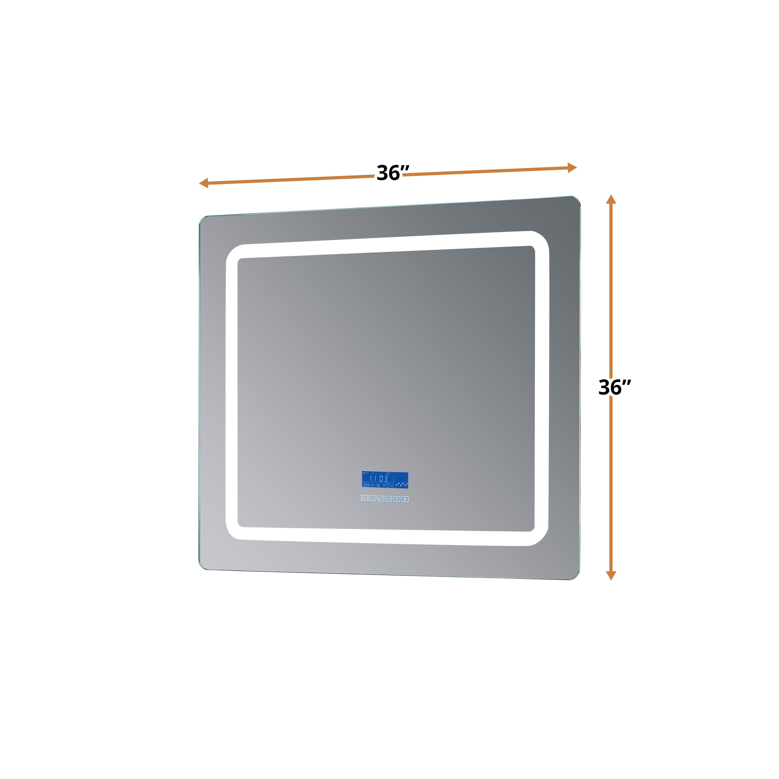 Caldona 36 in. W x 36 in. H LED Bathroom Vanity Mirror