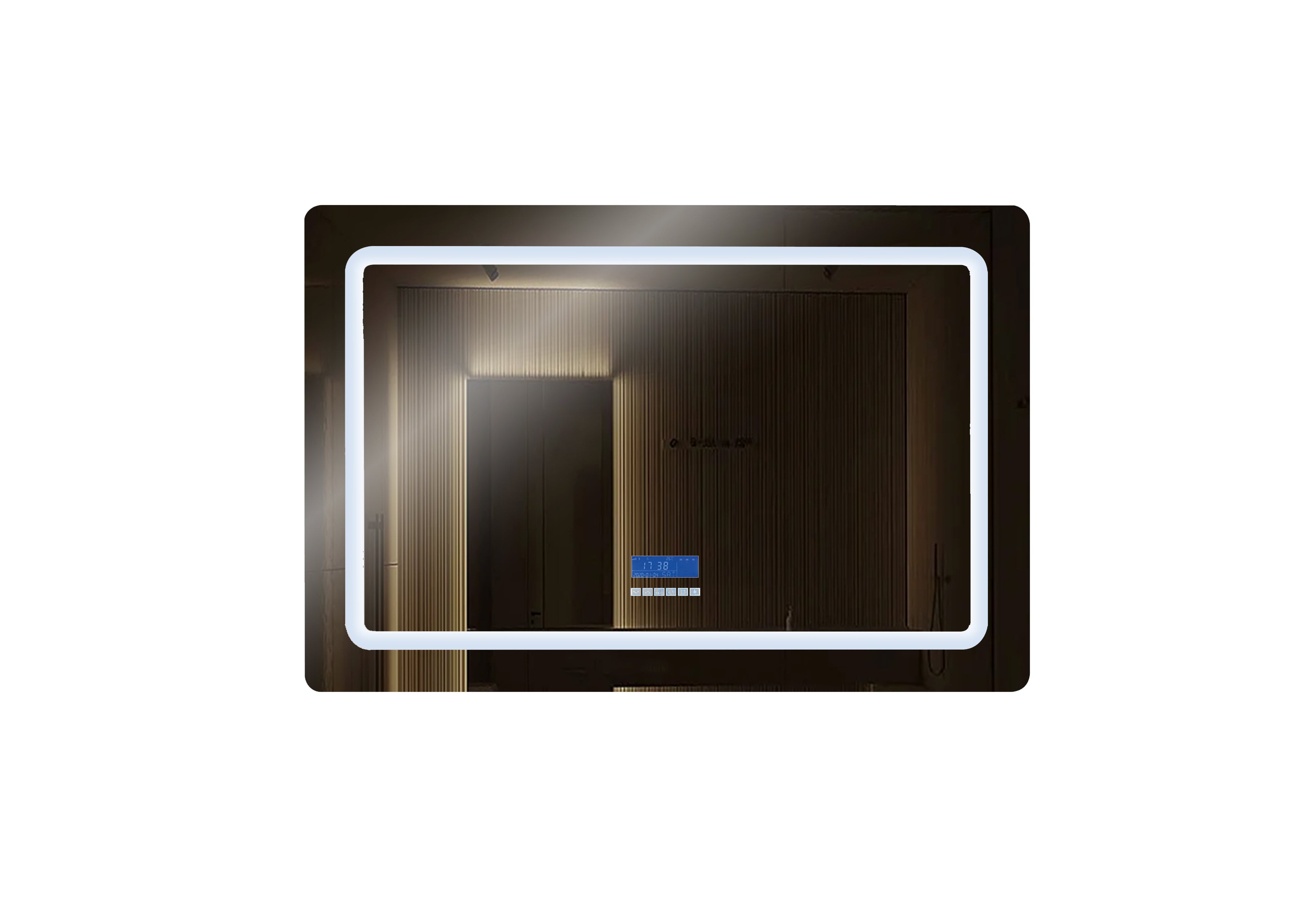 Caldona 48 in. W x 32 in. H LED Bathroom Vanity Mirror