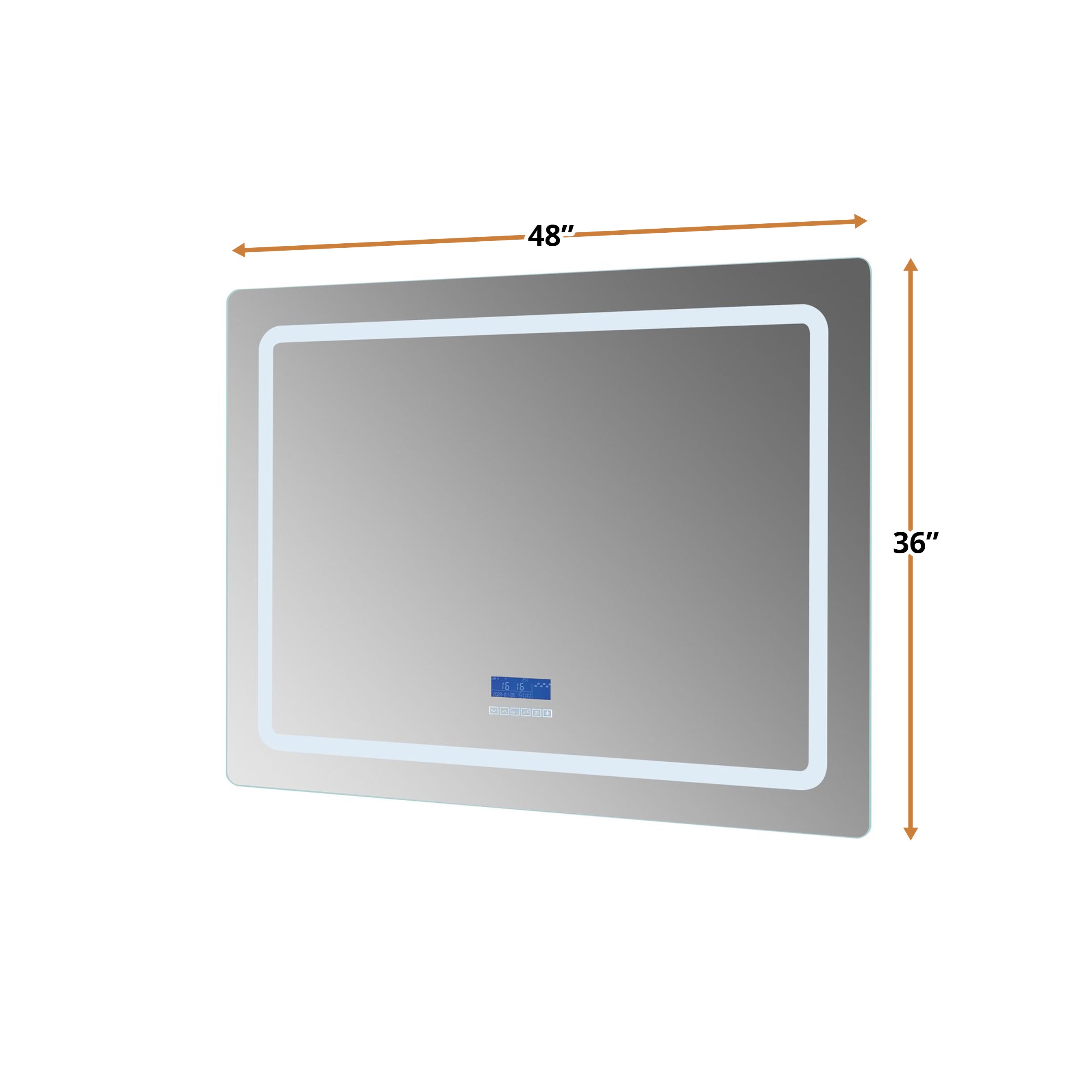 Caldona 48 in. W x 36 in. H LED Bathroom Vanity Mirror
