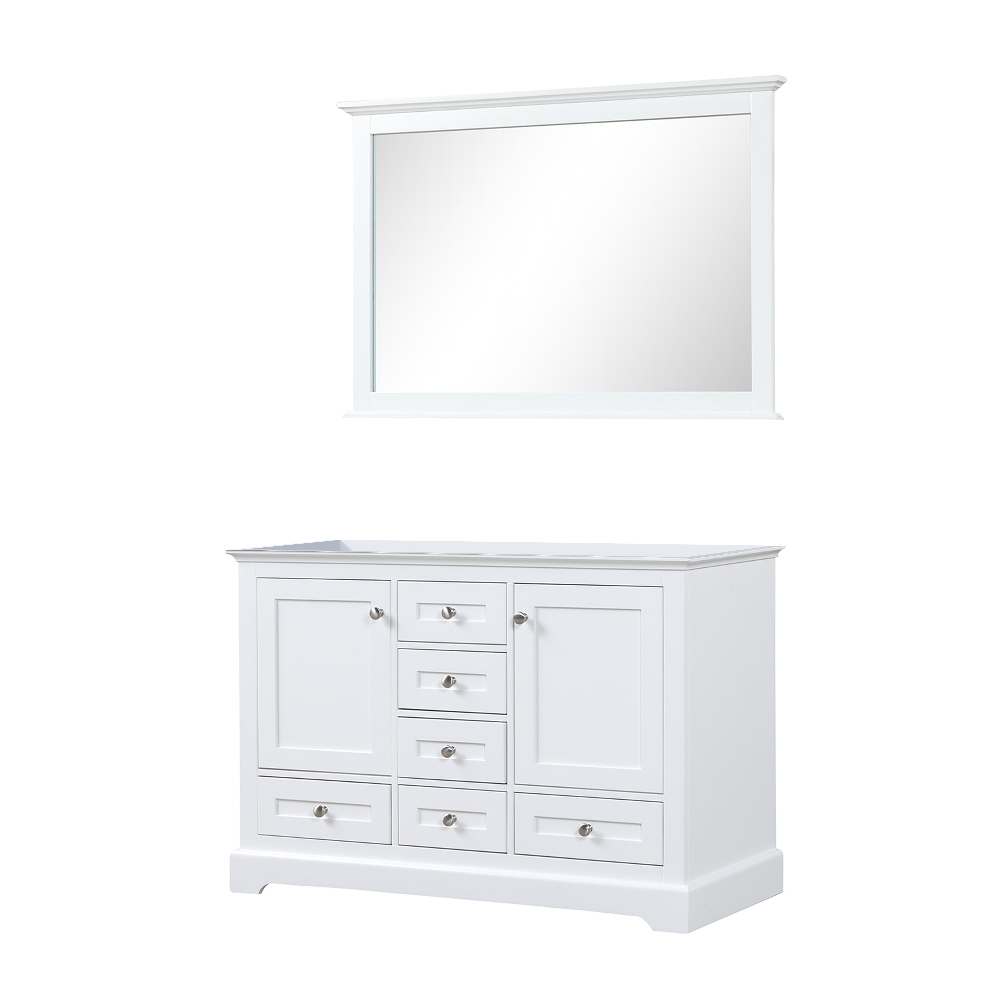Dukes 48 in. W x 22 in. D White Double Bath Vanity