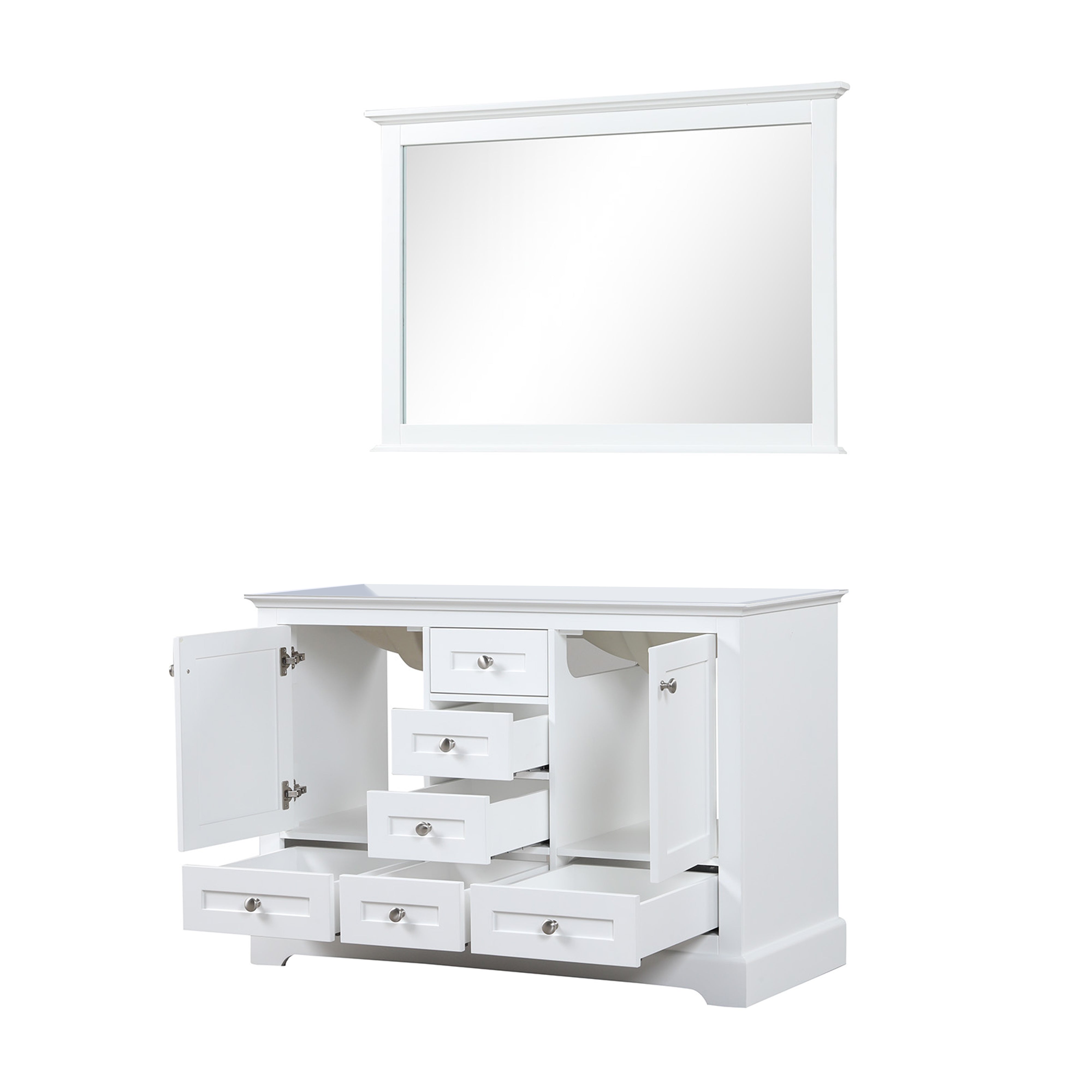 Dukes 48 in. W x 22 in. D White Double Bath Vanity