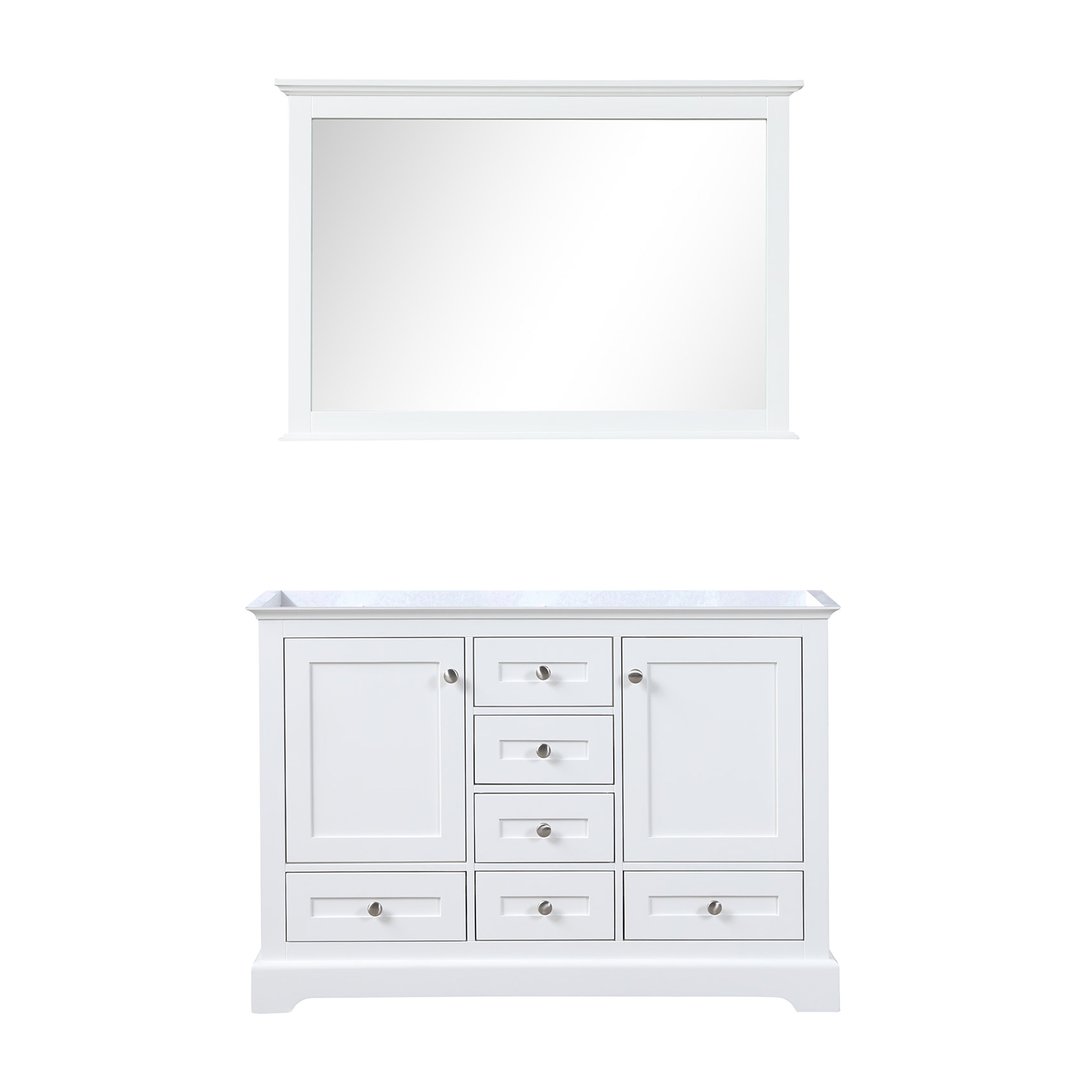 Dukes 48 in. W x 22 in. D White Double Bath Vanity