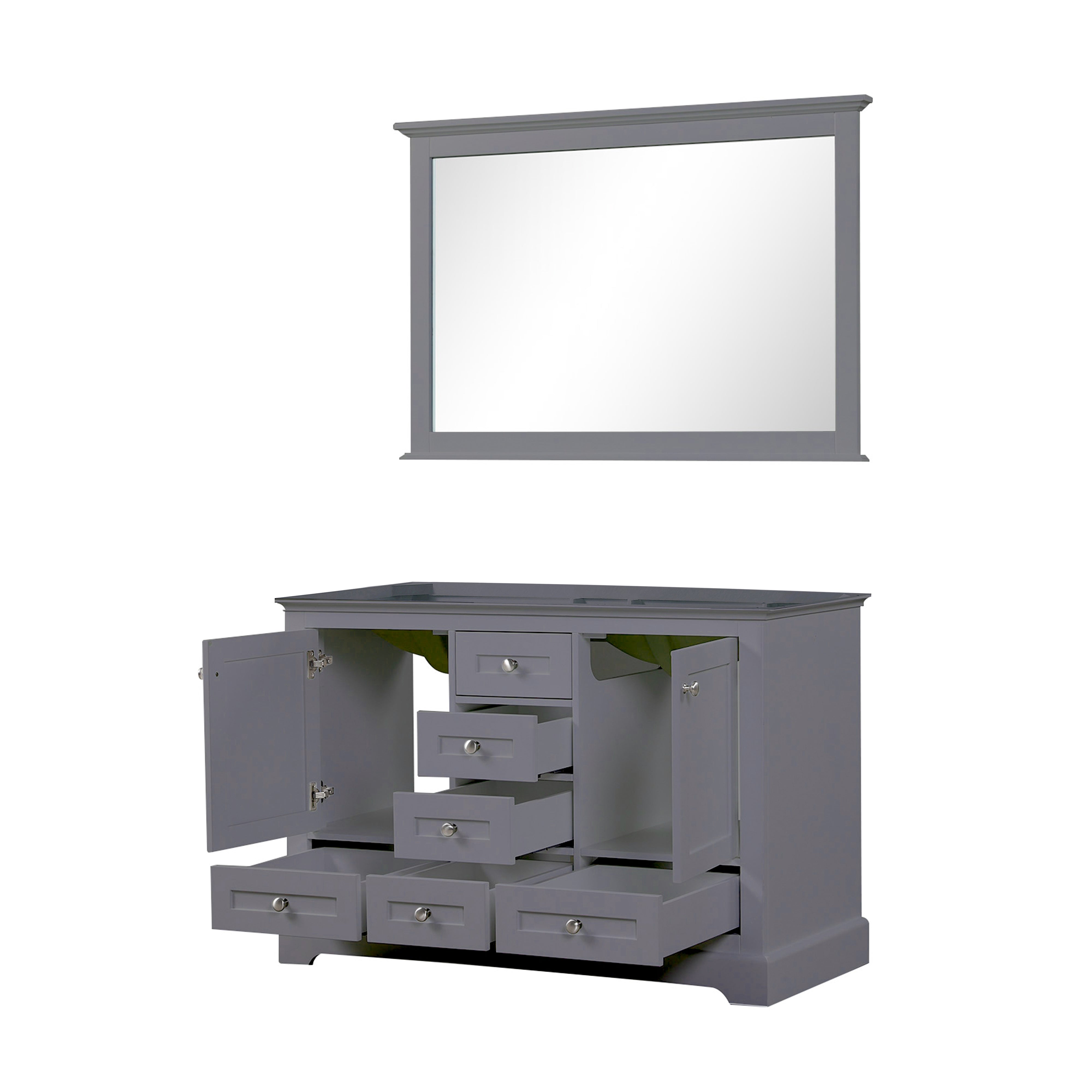 Dukes 48 in. W x 22 in. D Dark Grey Double Bath Vanity