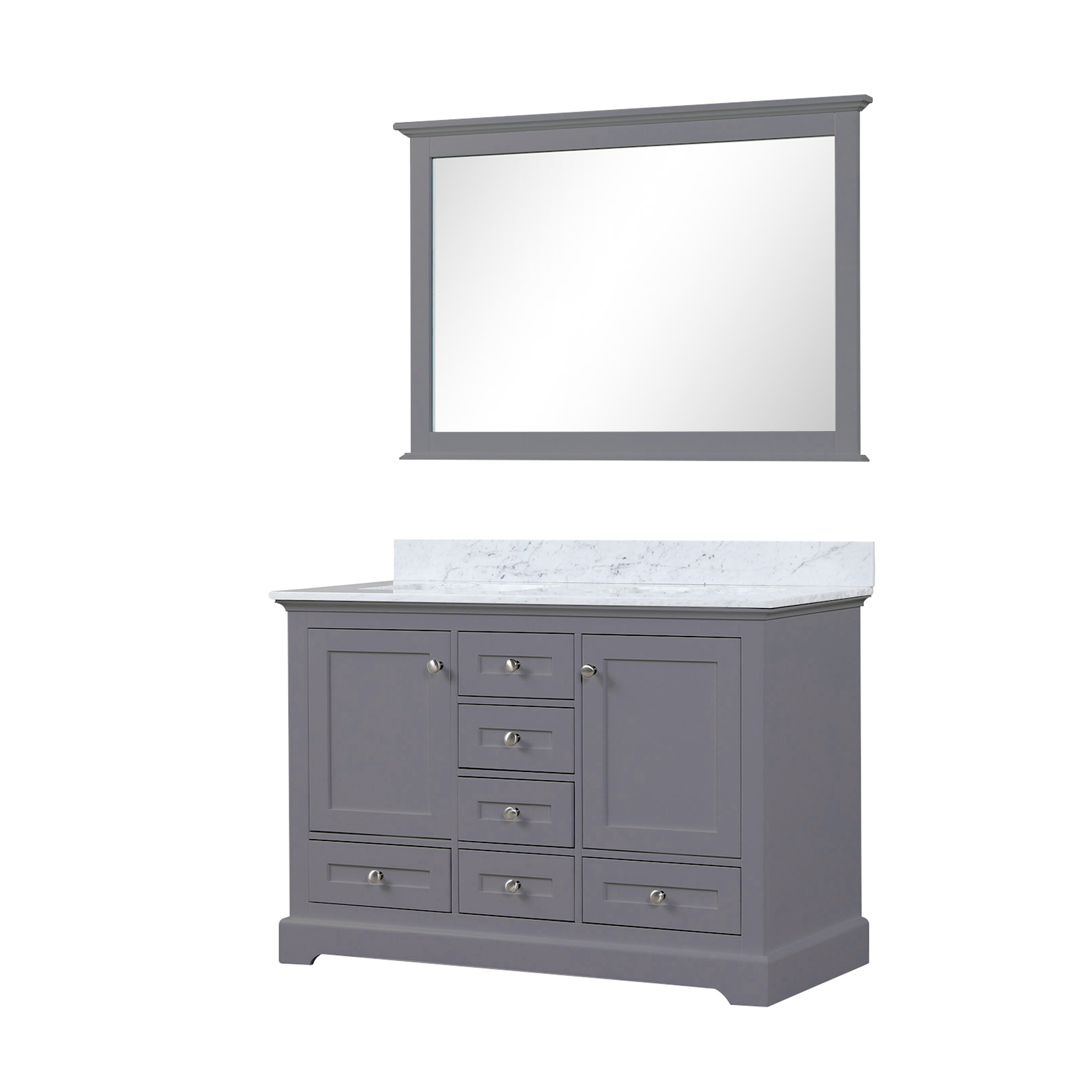 Dukes 48 in. W x 22 in. D Dark Grey Double Bath Vanity