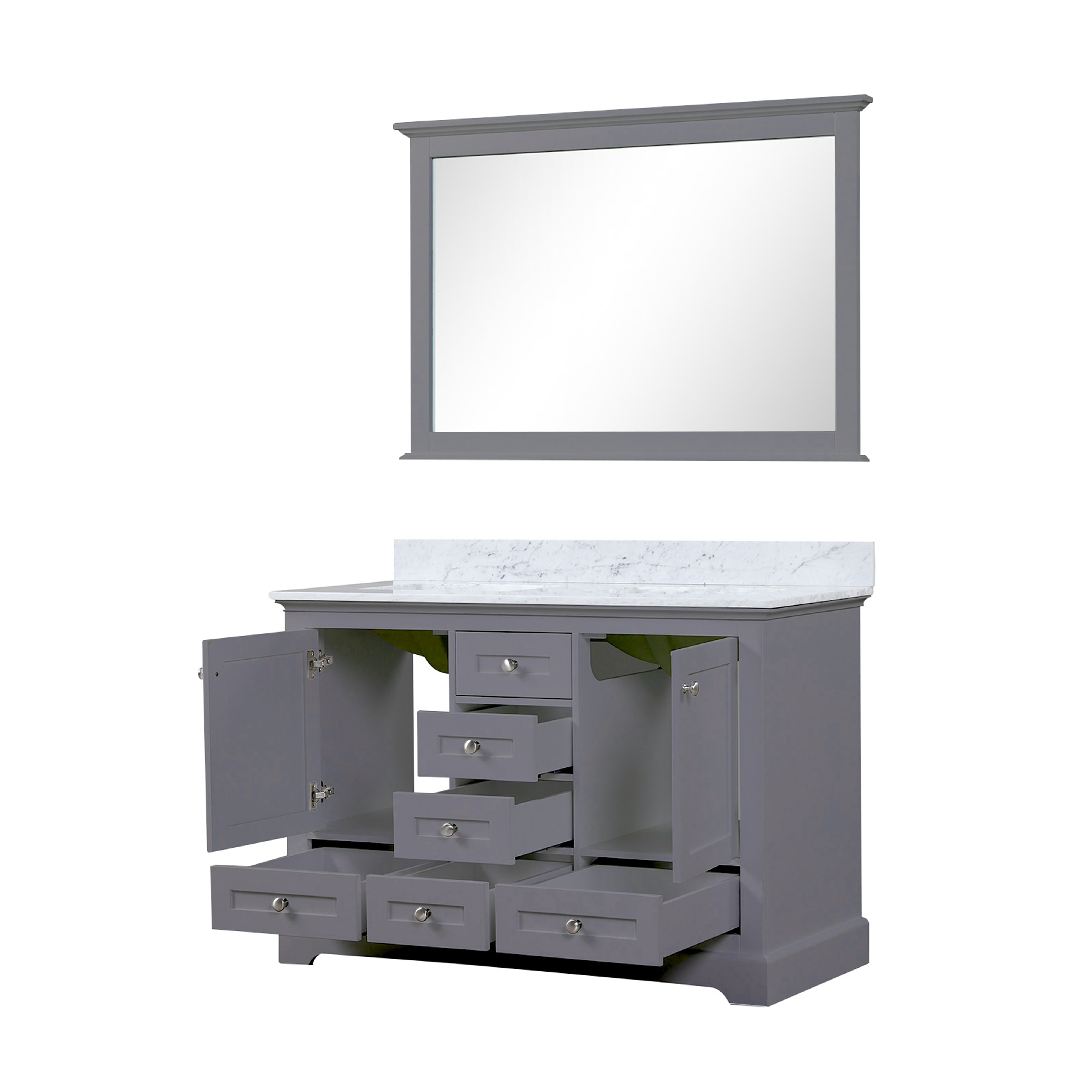 Dukes 48 in. W x 22 in. D Dark Grey Double Bath Vanity