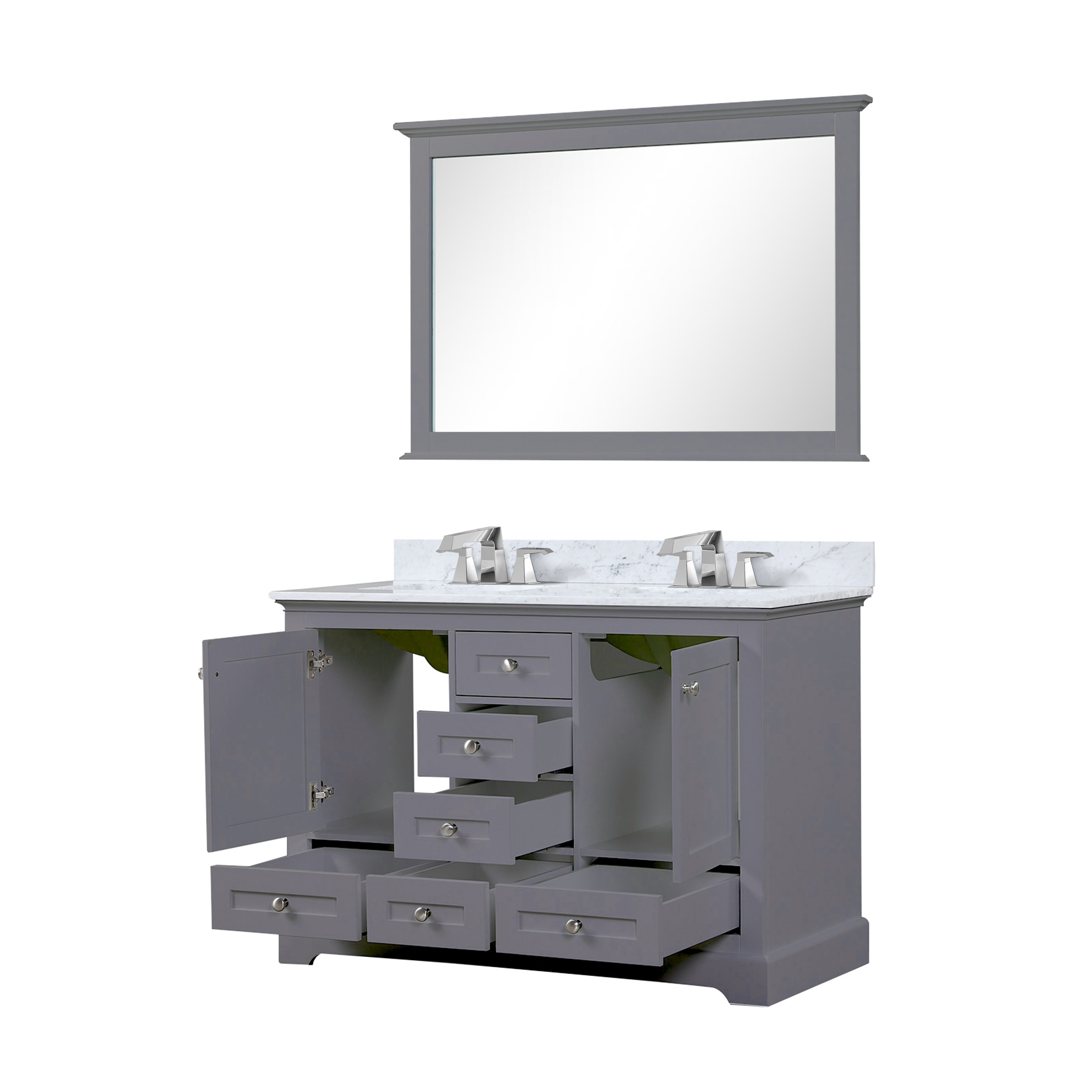 Dukes 48 in. W x 22 in. D Dark Grey Double Bath Vanity