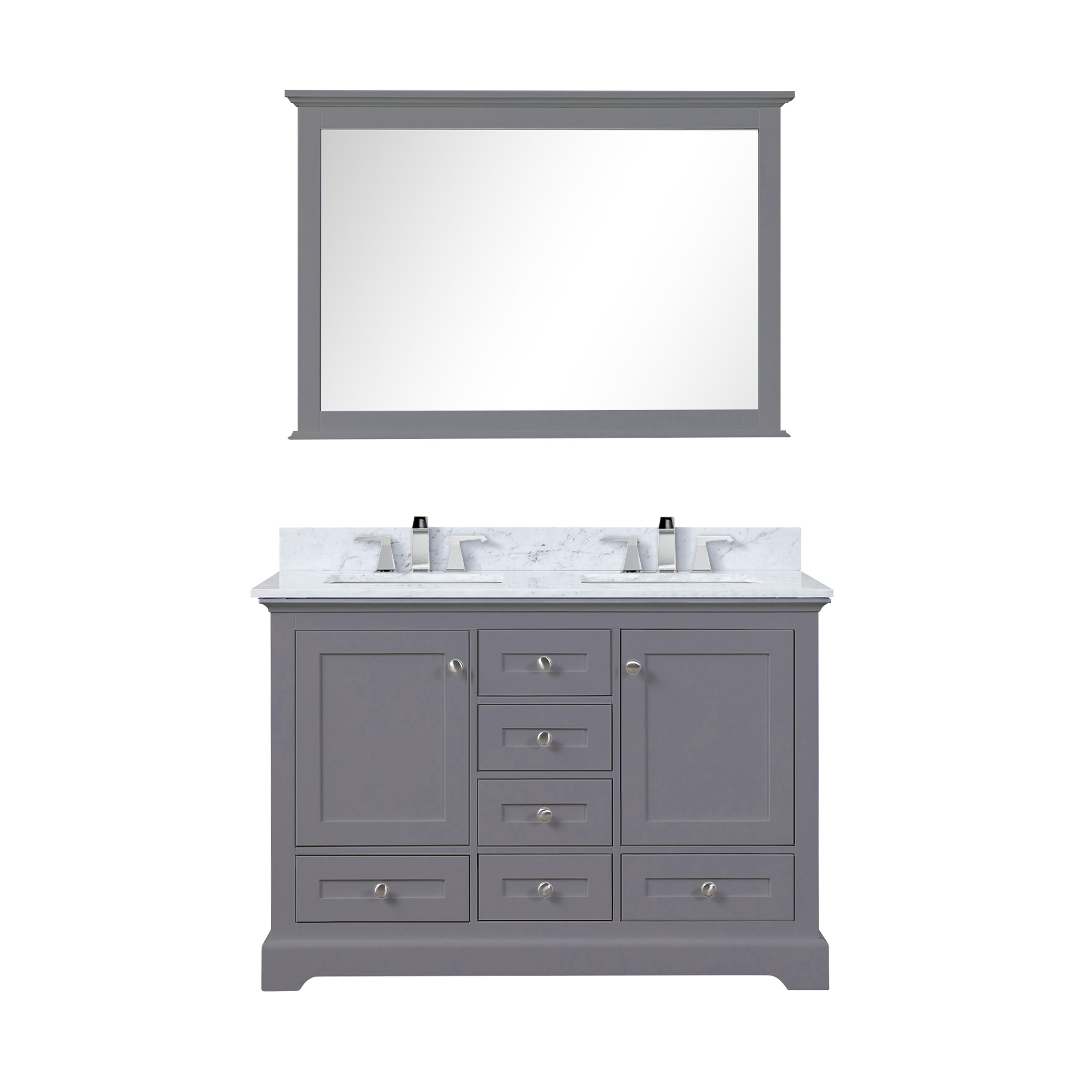 Dukes 48 in. W x 22 in. D Dark Grey Double Bath Vanity