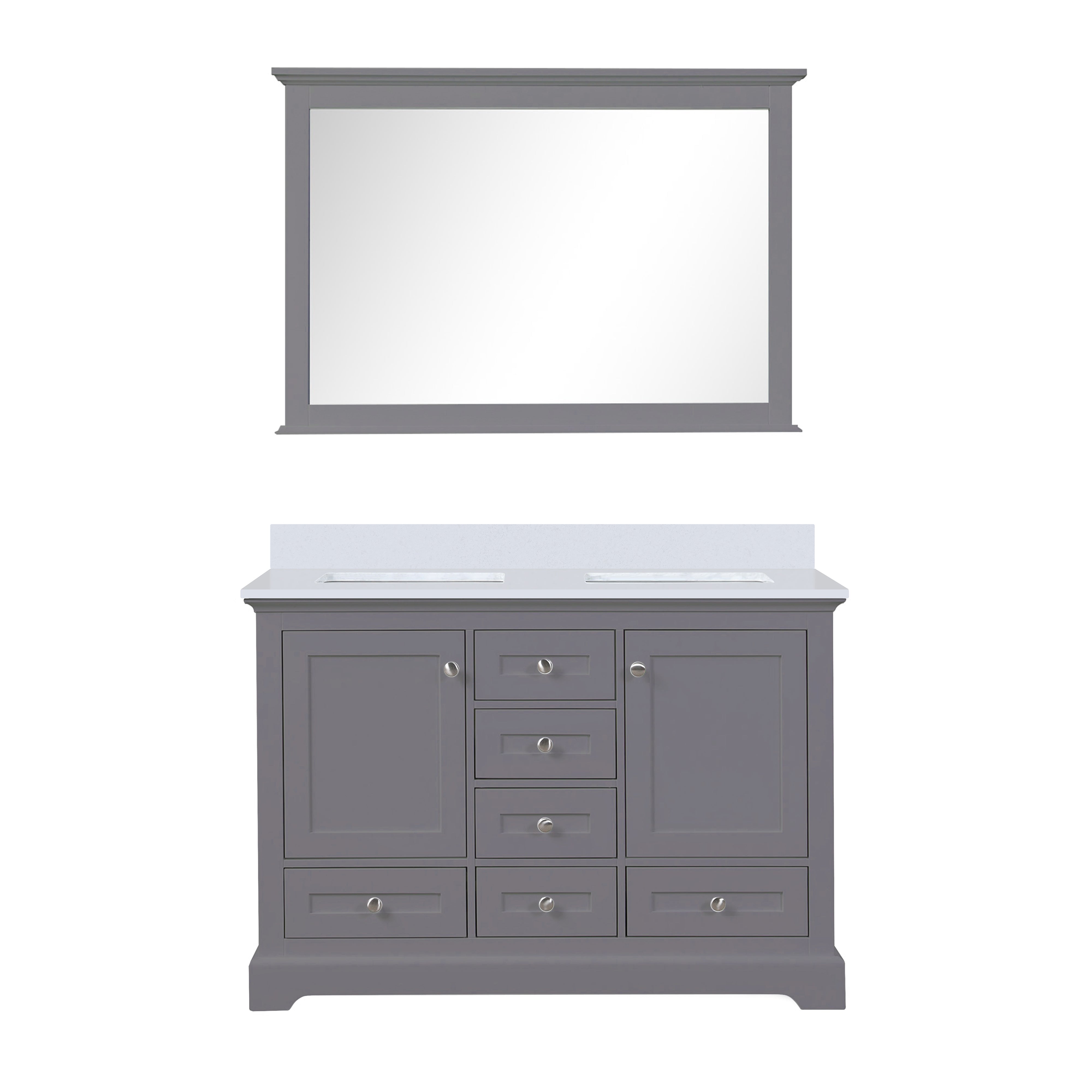 Dukes 48 in. W x 22 in. D Dark Grey Double Bath Vanity