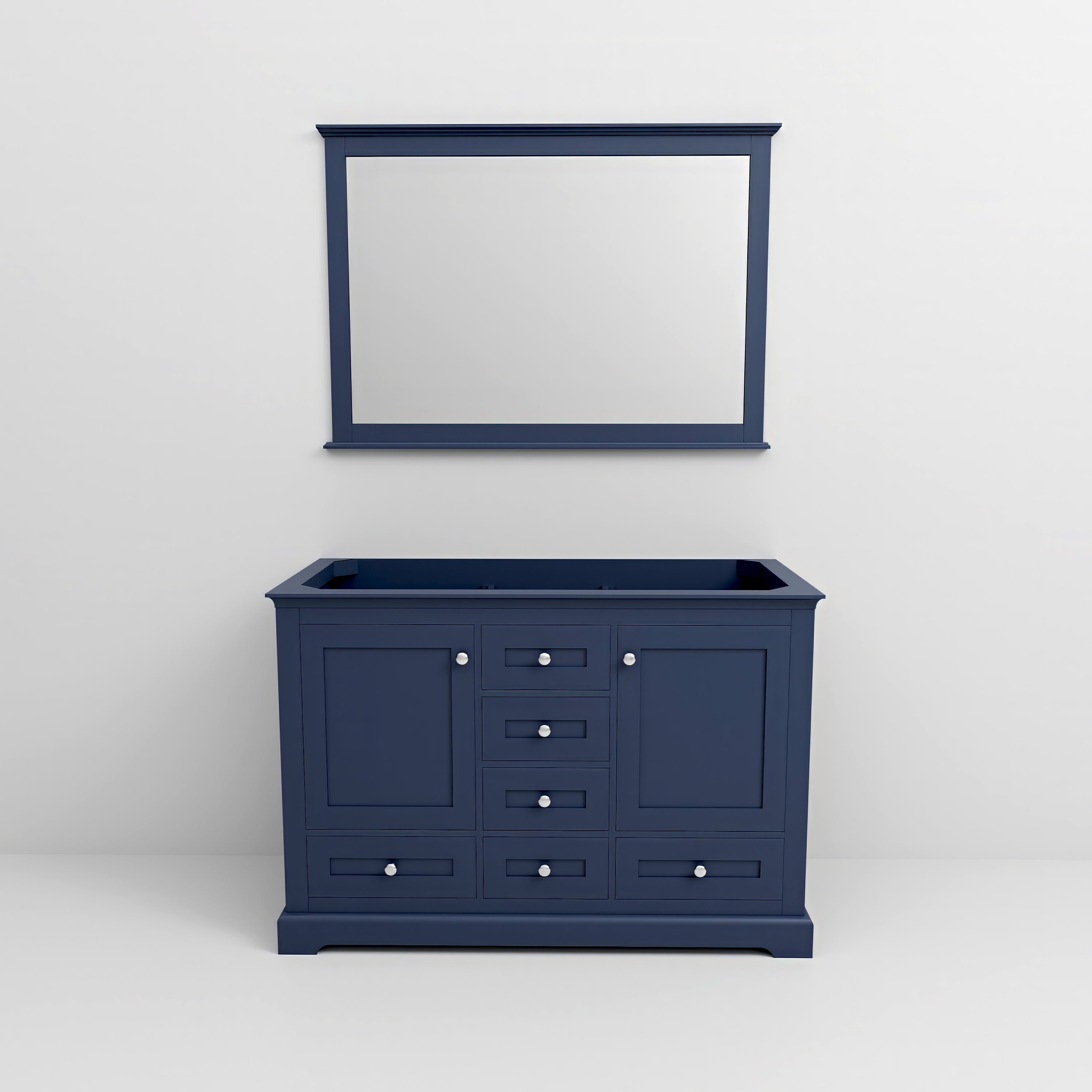 Dukes 48 in. W x 22 in. D Navy Blue Double Bath Vanity