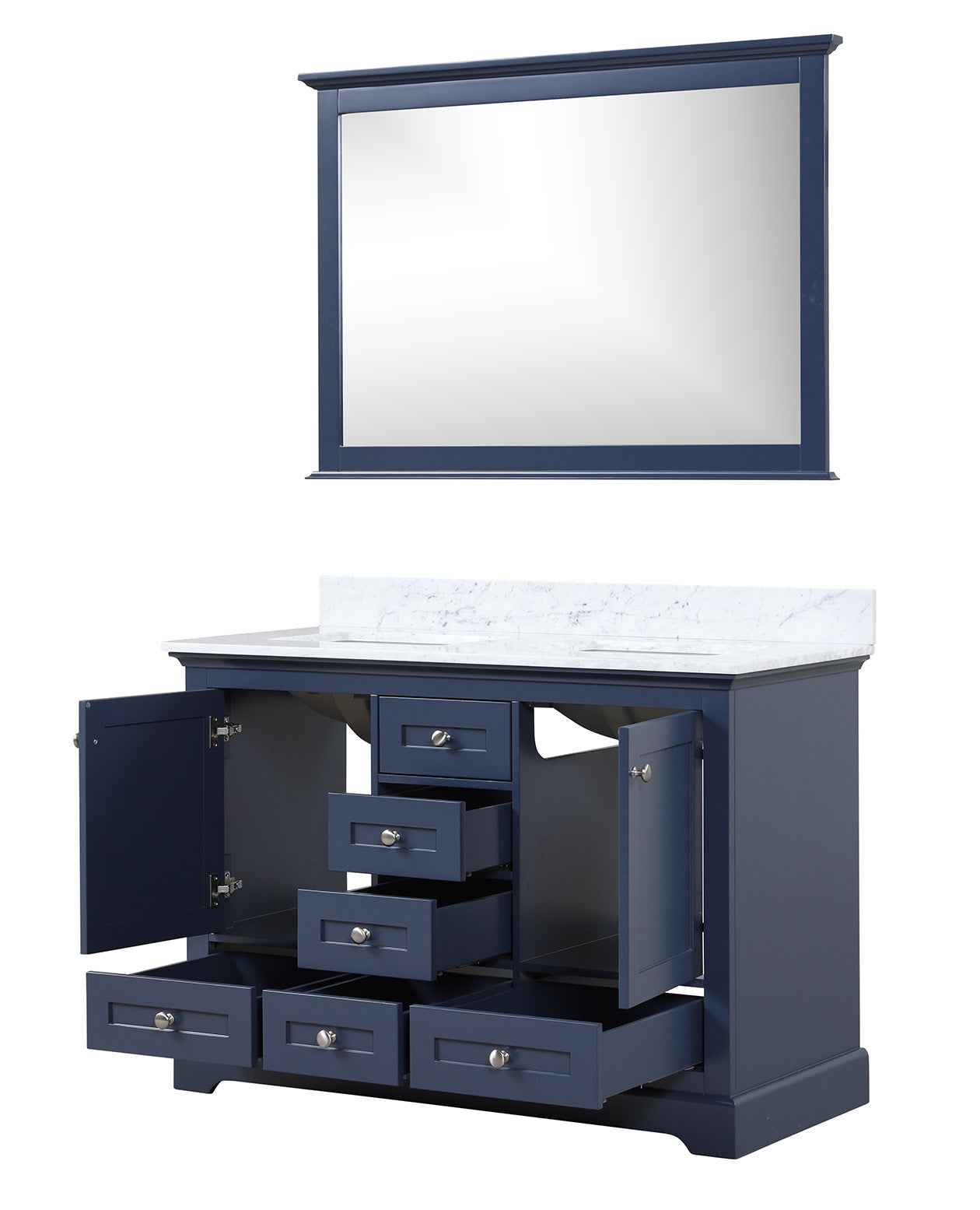 Dukes 48 in. W x 22 in. D Navy Blue Double Bath Vanity