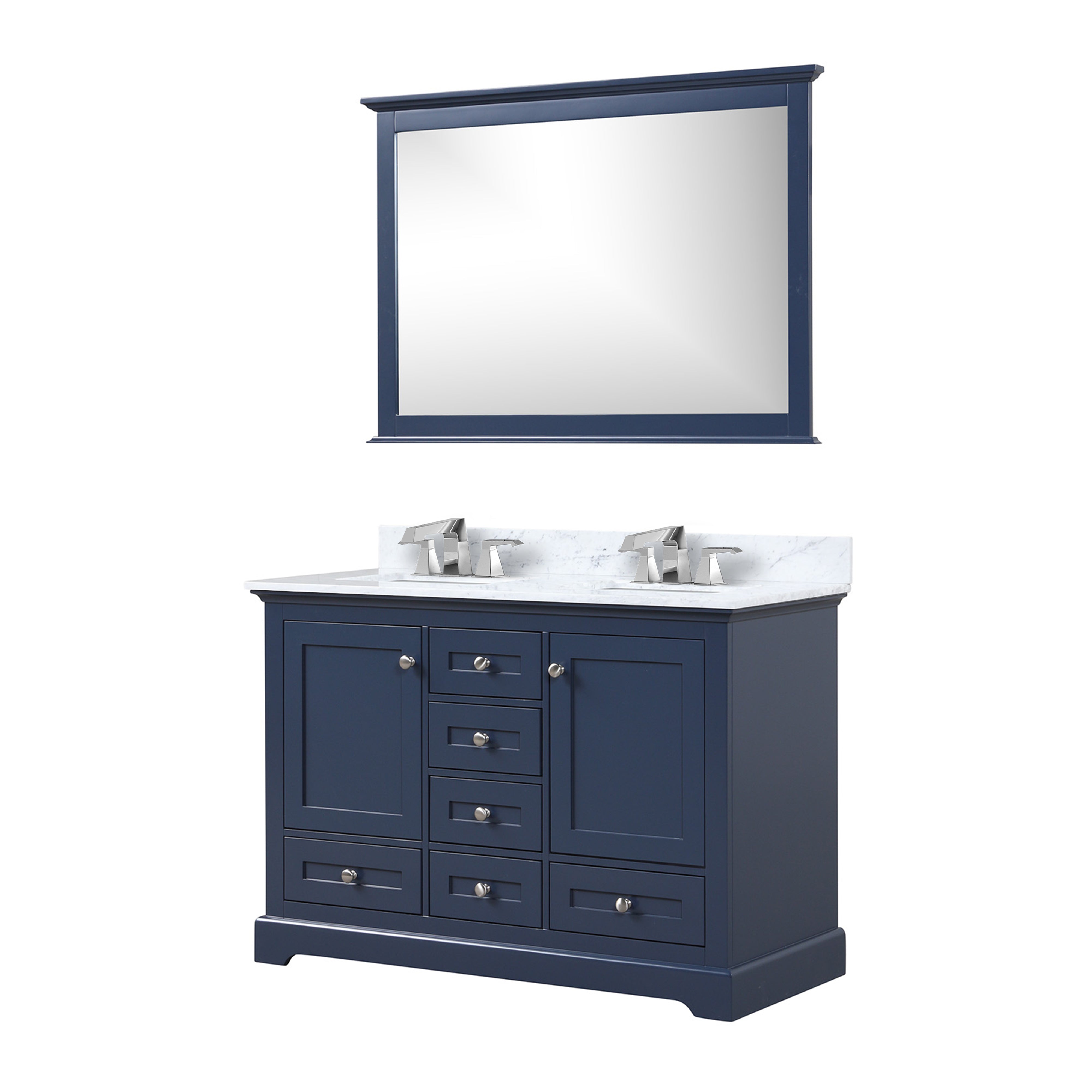 Dukes 48 in. W x 22 in. D Navy Blue Double Bath Vanity