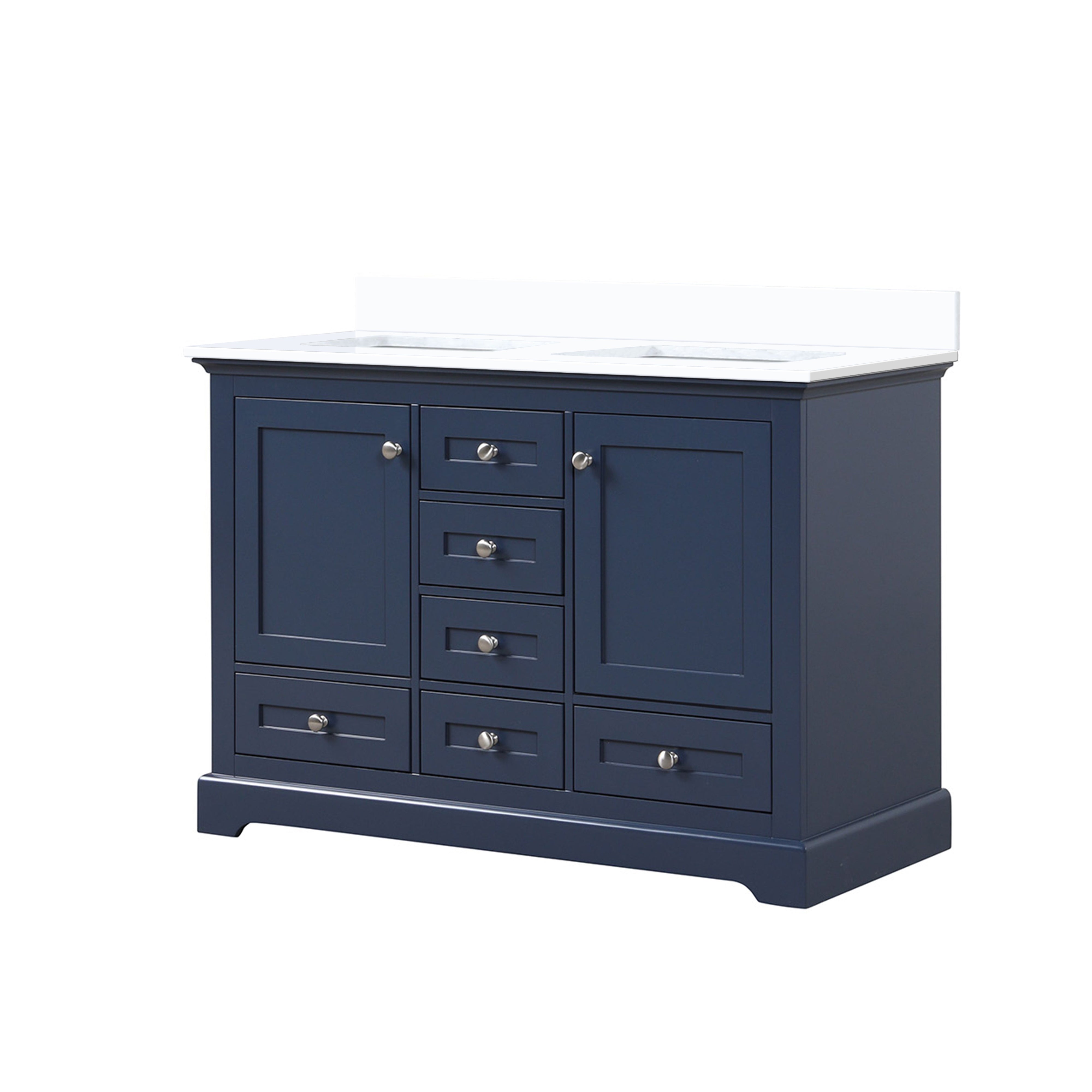 Dukes 48 in. W x 22 in. D Navy Blue Double Bath Vanity