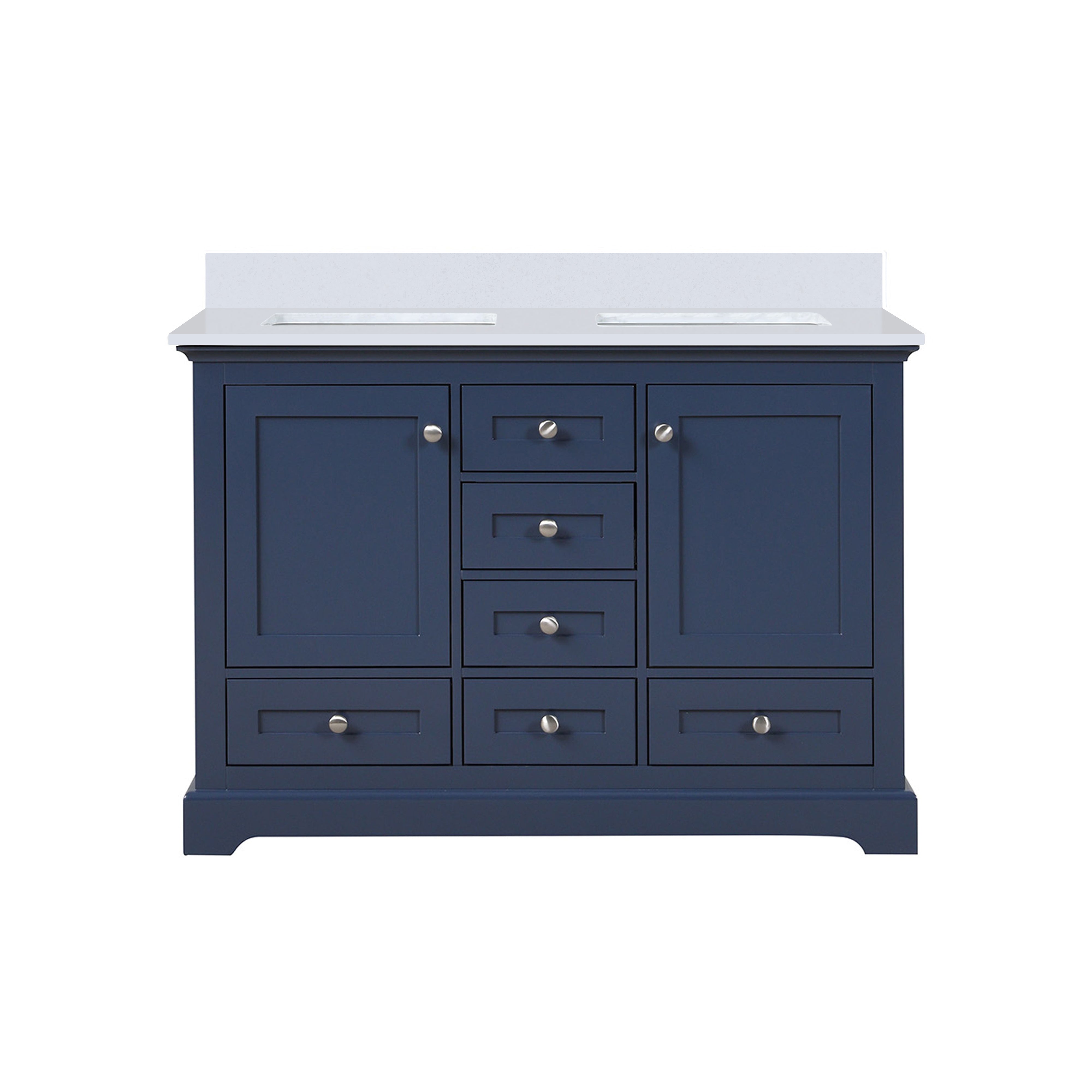 Dukes 48 in. W x 22 in. D Navy Blue Double Bath Vanity