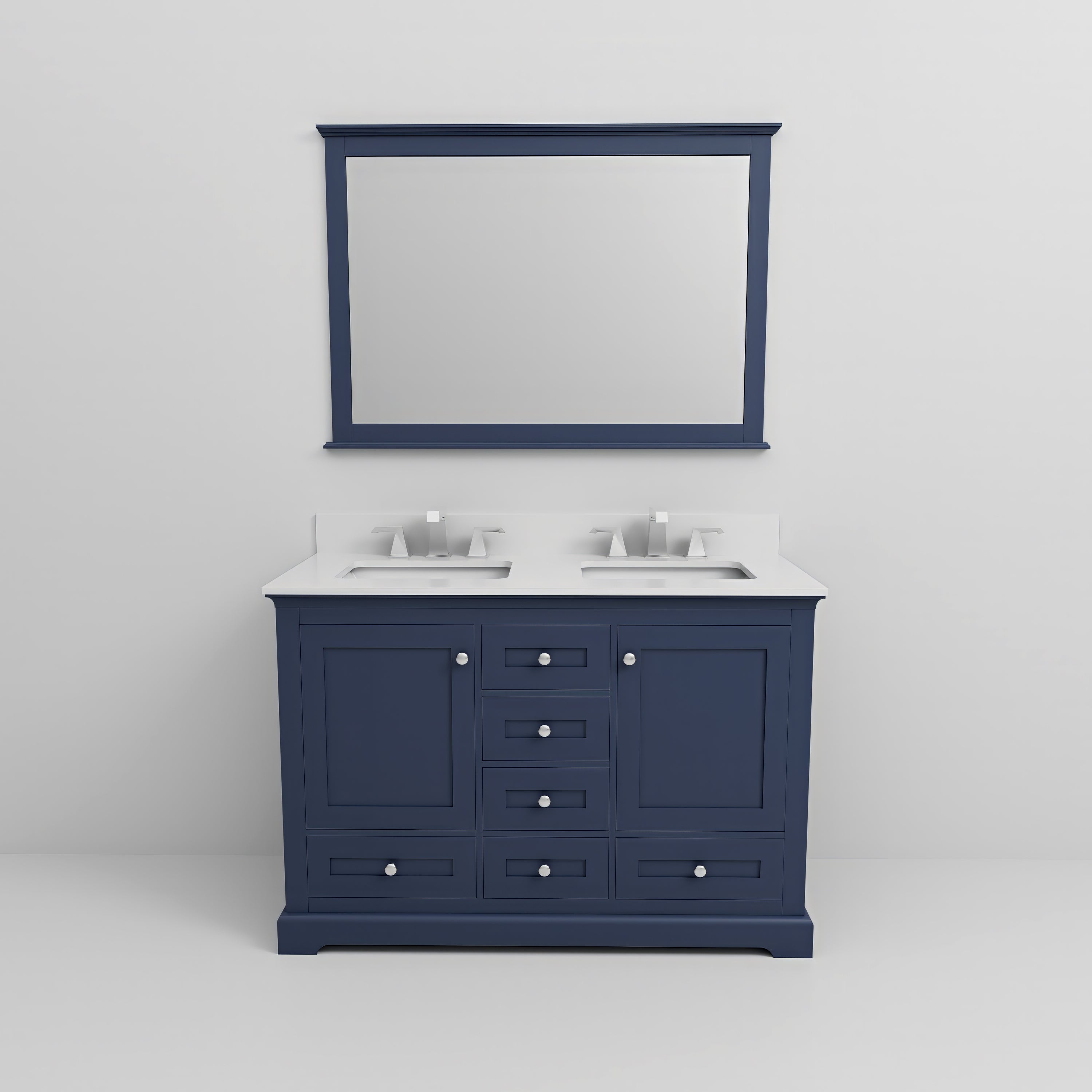 Dukes 48 in. W x 22 in. D Navy Blue Double Bath Vanity