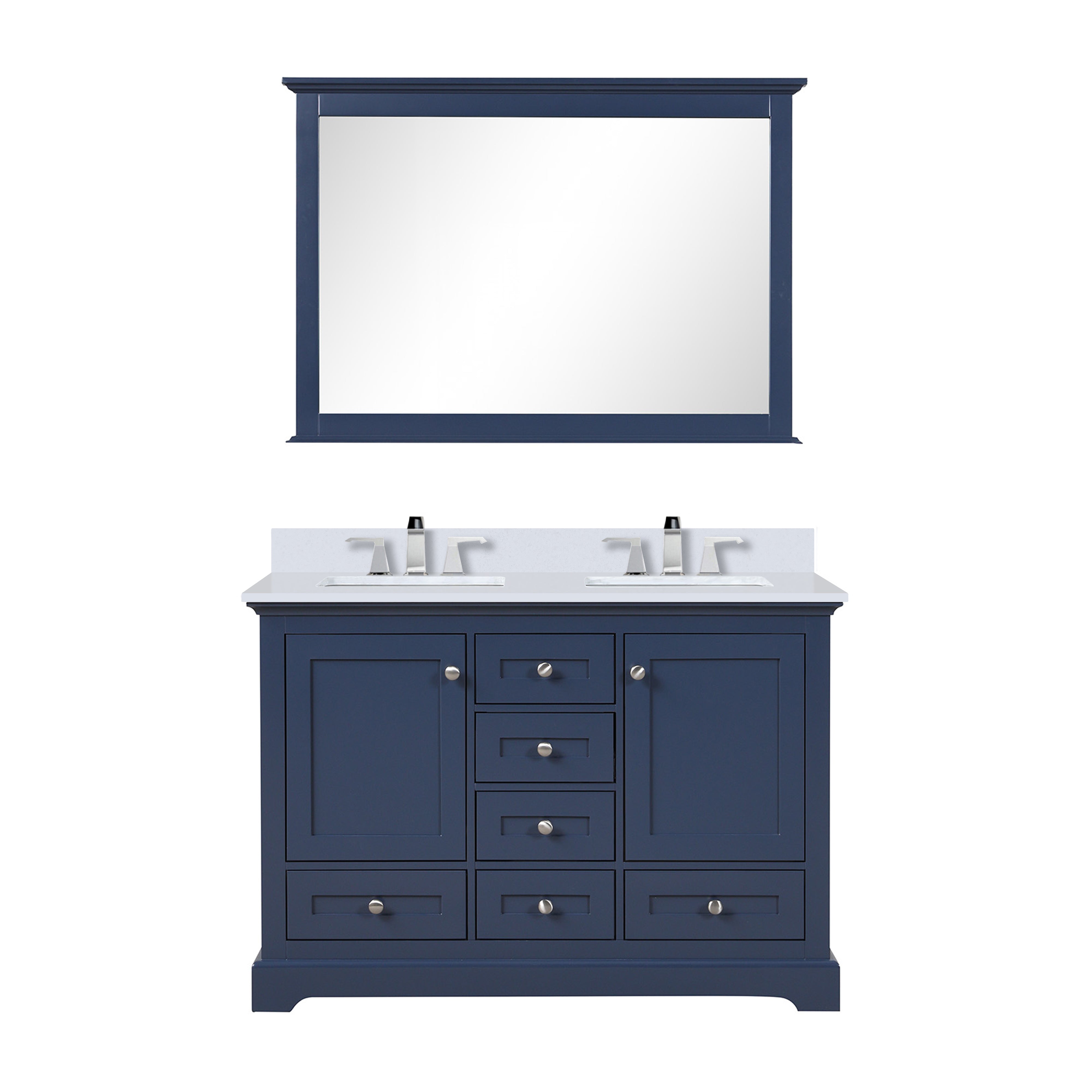 Dukes 48 in. W x 22 in. D Navy Blue Double Bath Vanity