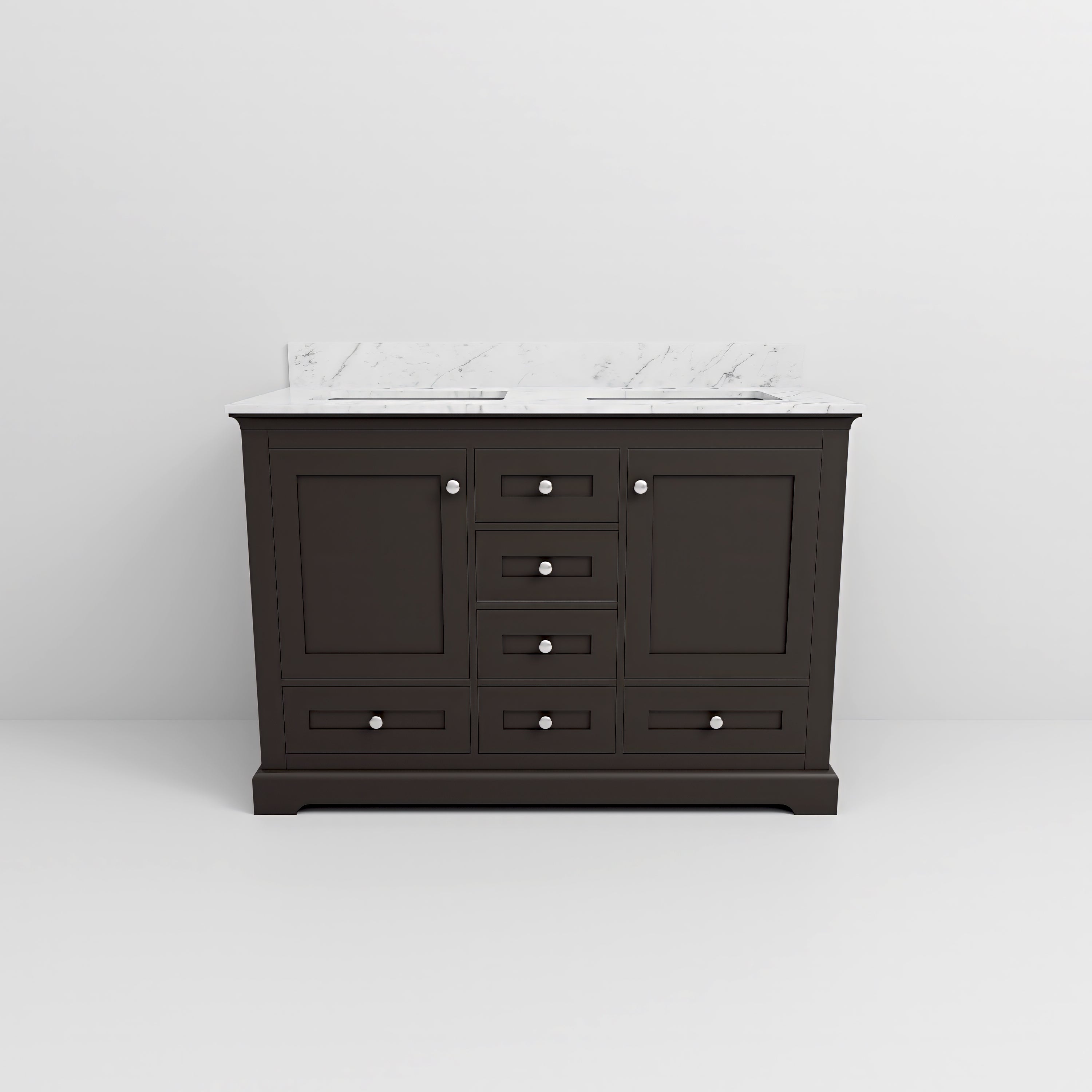 Dukes 48 in. W x 22 in. D Espresso Double Bath Vanity