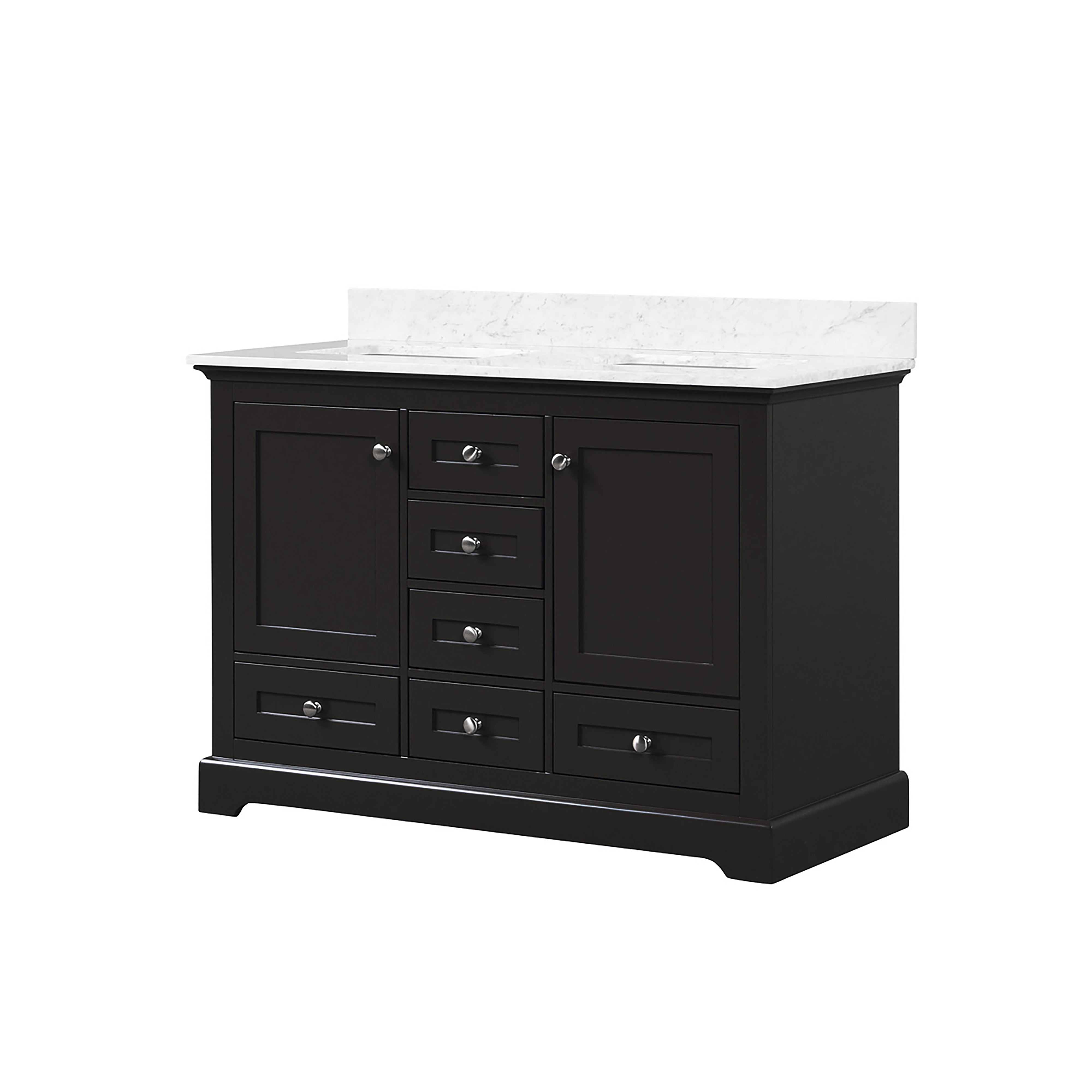 Dukes 48 in. W x 22 in. D Espresso Double Bath Vanity