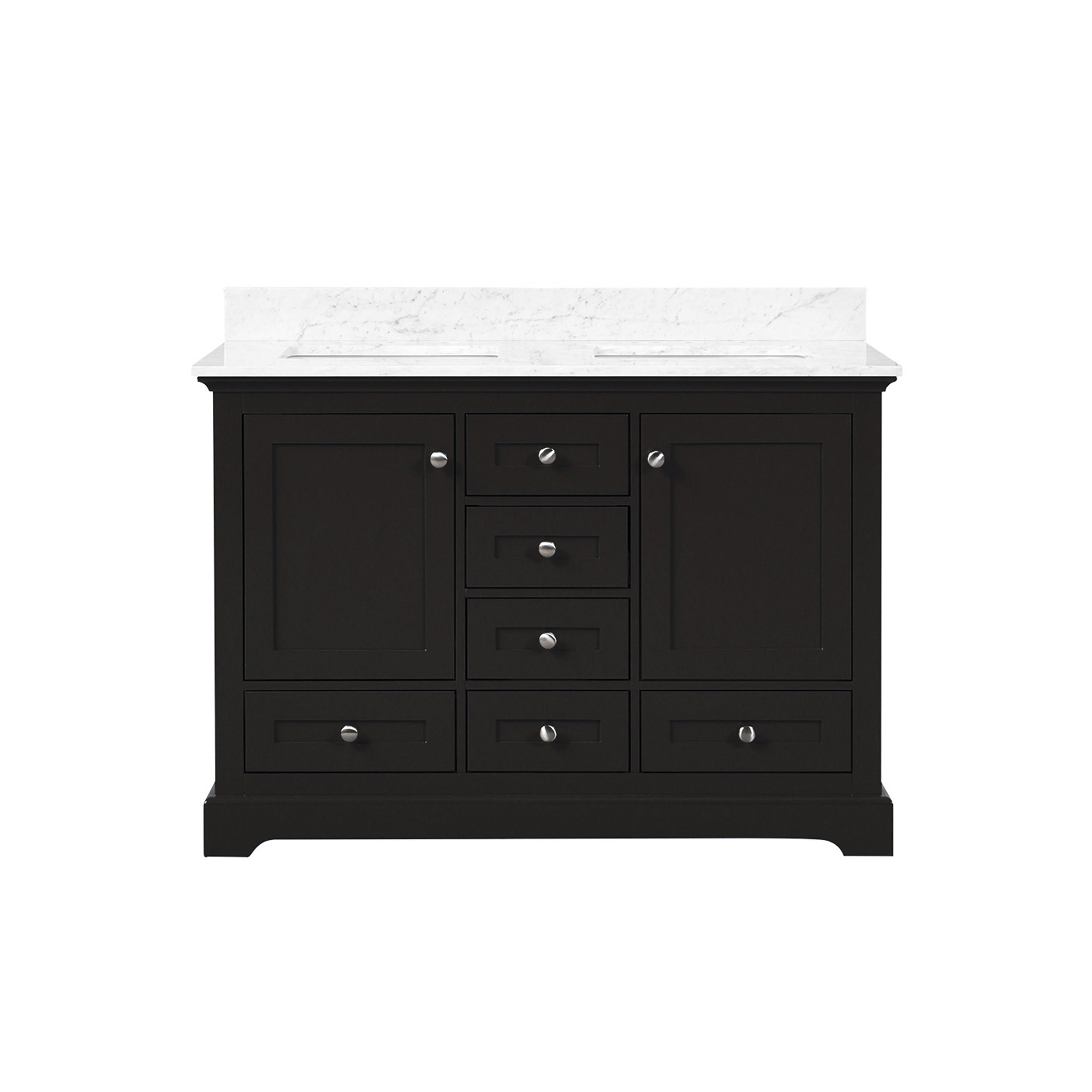 Dukes 48 in. W x 22 in. D Espresso Double Bath Vanity