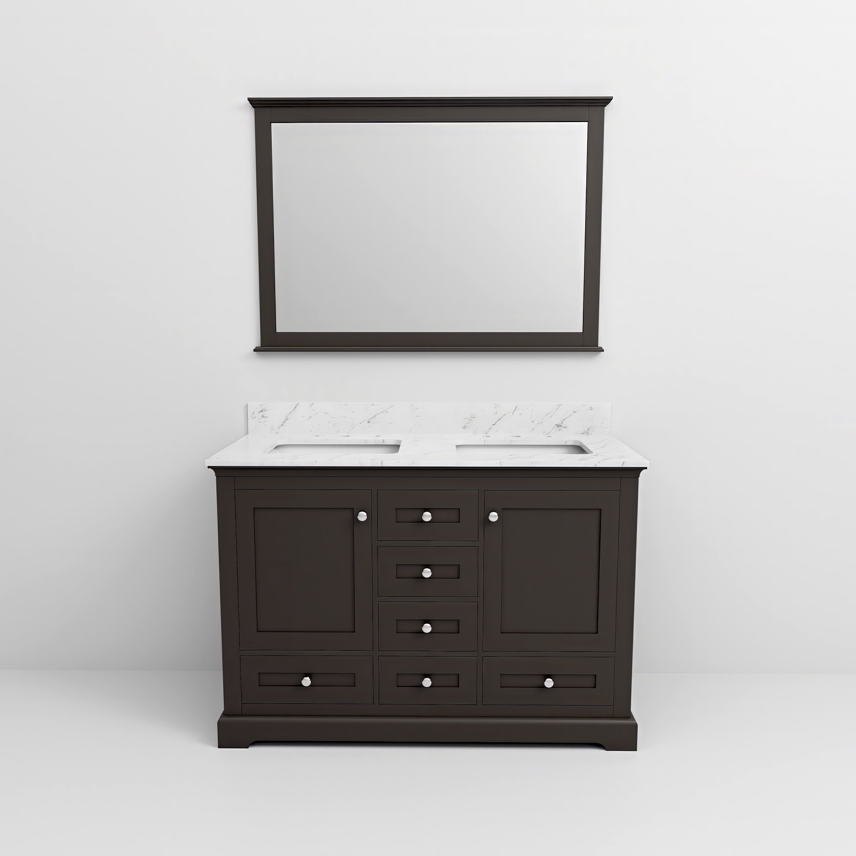 Dukes 48 in. W x 22 in. D Espresso Double Bath Vanity