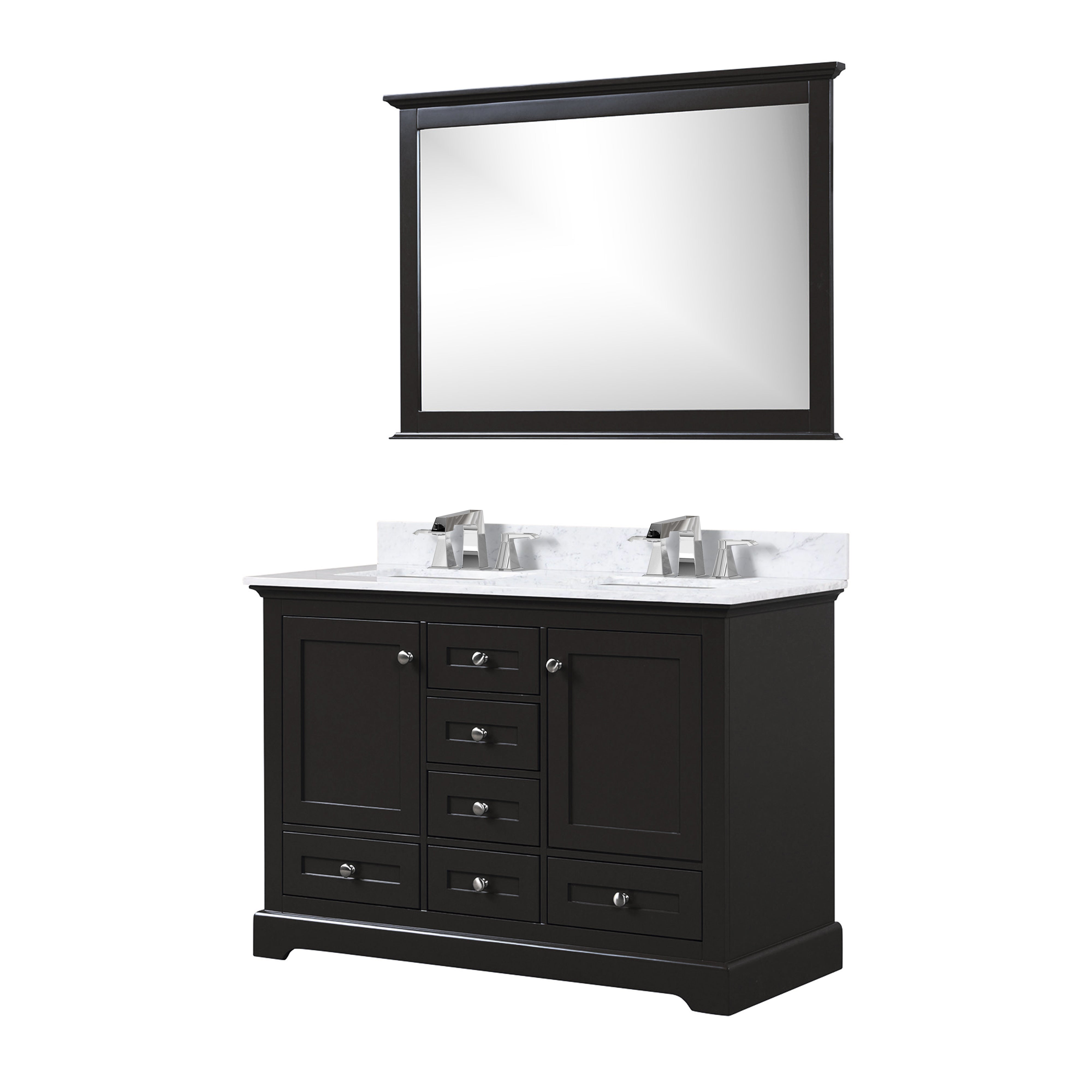 Dukes 48 in. W x 22 in. D Espresso Double Bath Vanity
