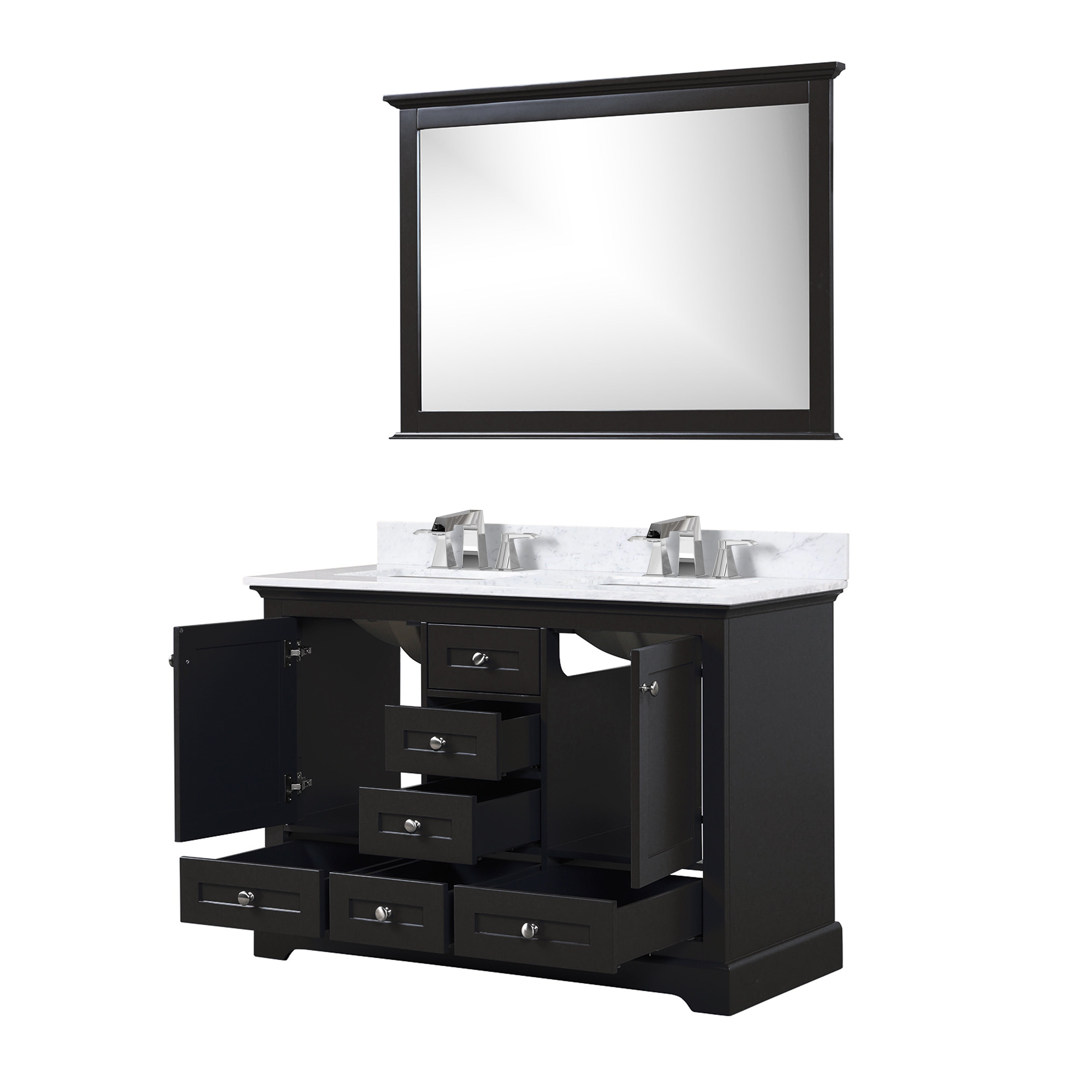 Dukes 48 in. W x 22 in. D Espresso Double Bath Vanity