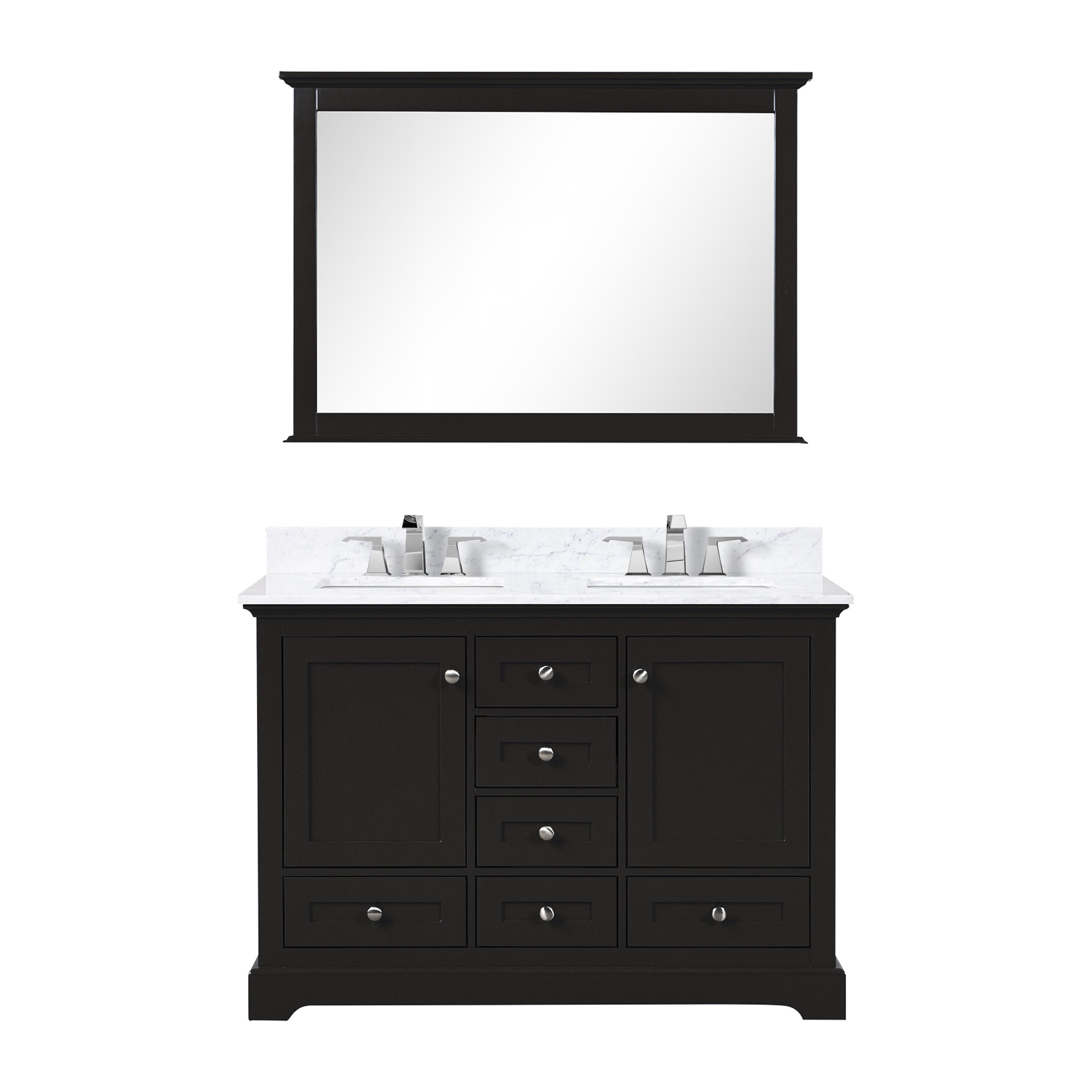 Dukes 48 in. W x 22 in. D Espresso Double Bath Vanity