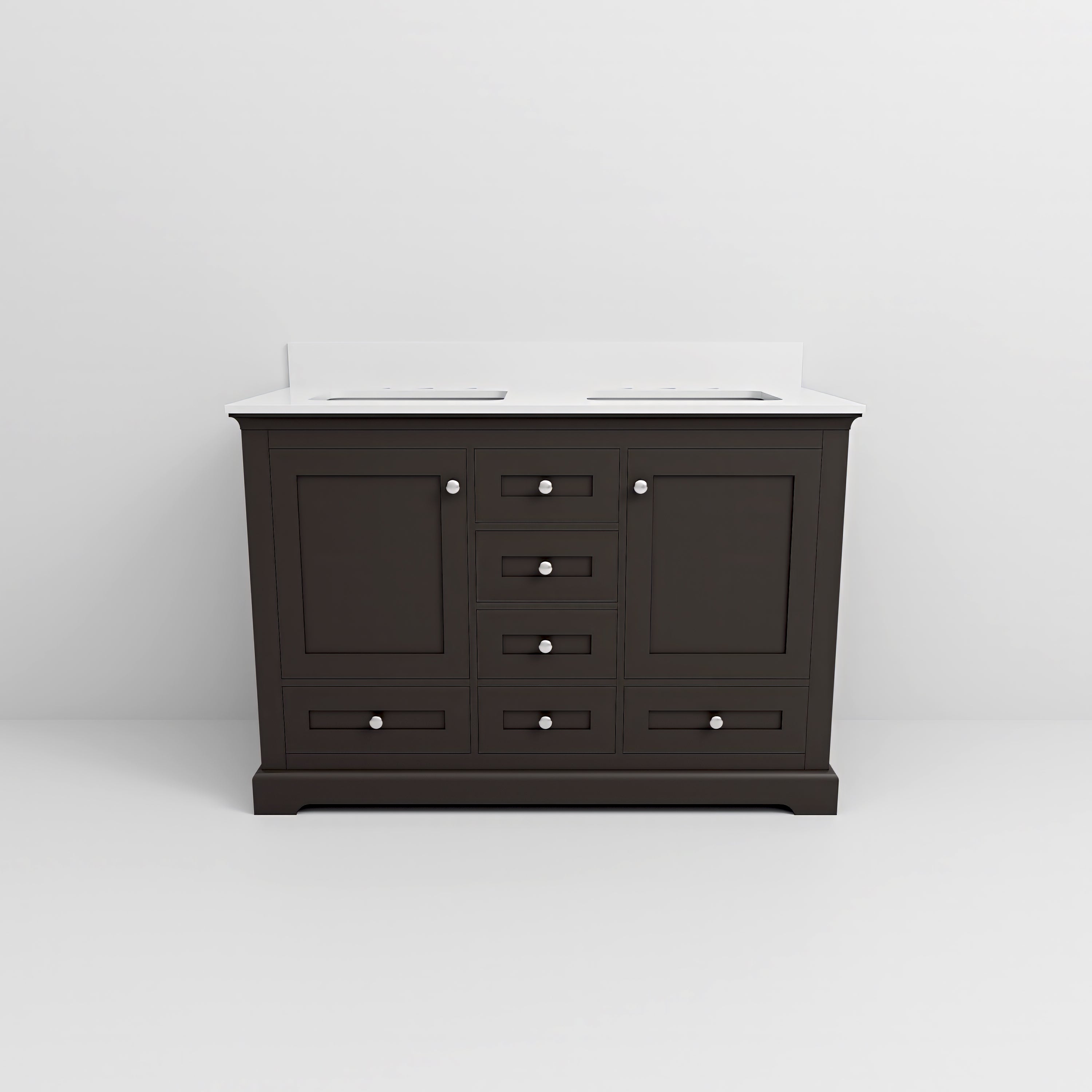 Dukes 48 in. W x 22 in. D Espresso Double Bath Vanity