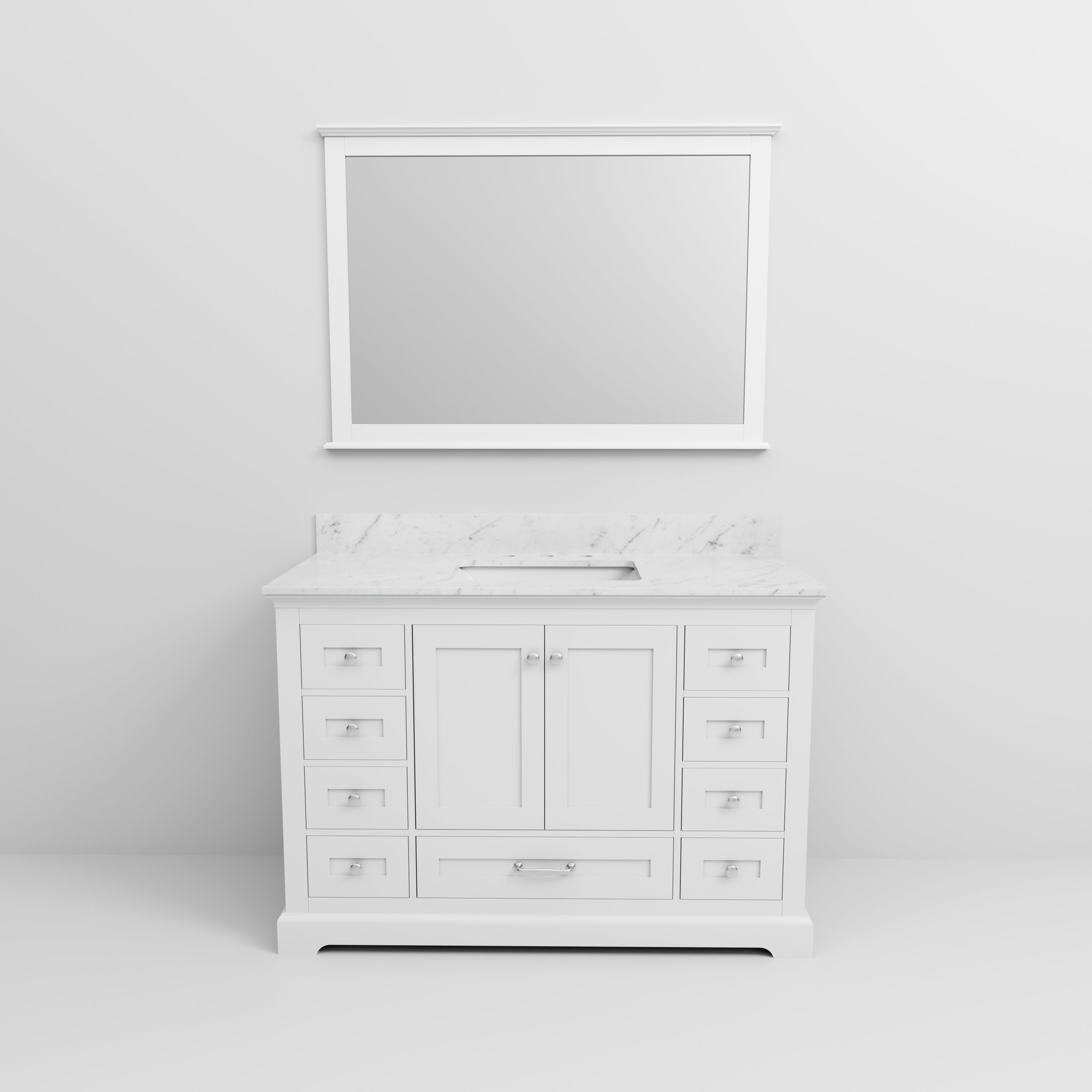 Dukes 48 in. W x 22 in. D White Single Bath Vanity