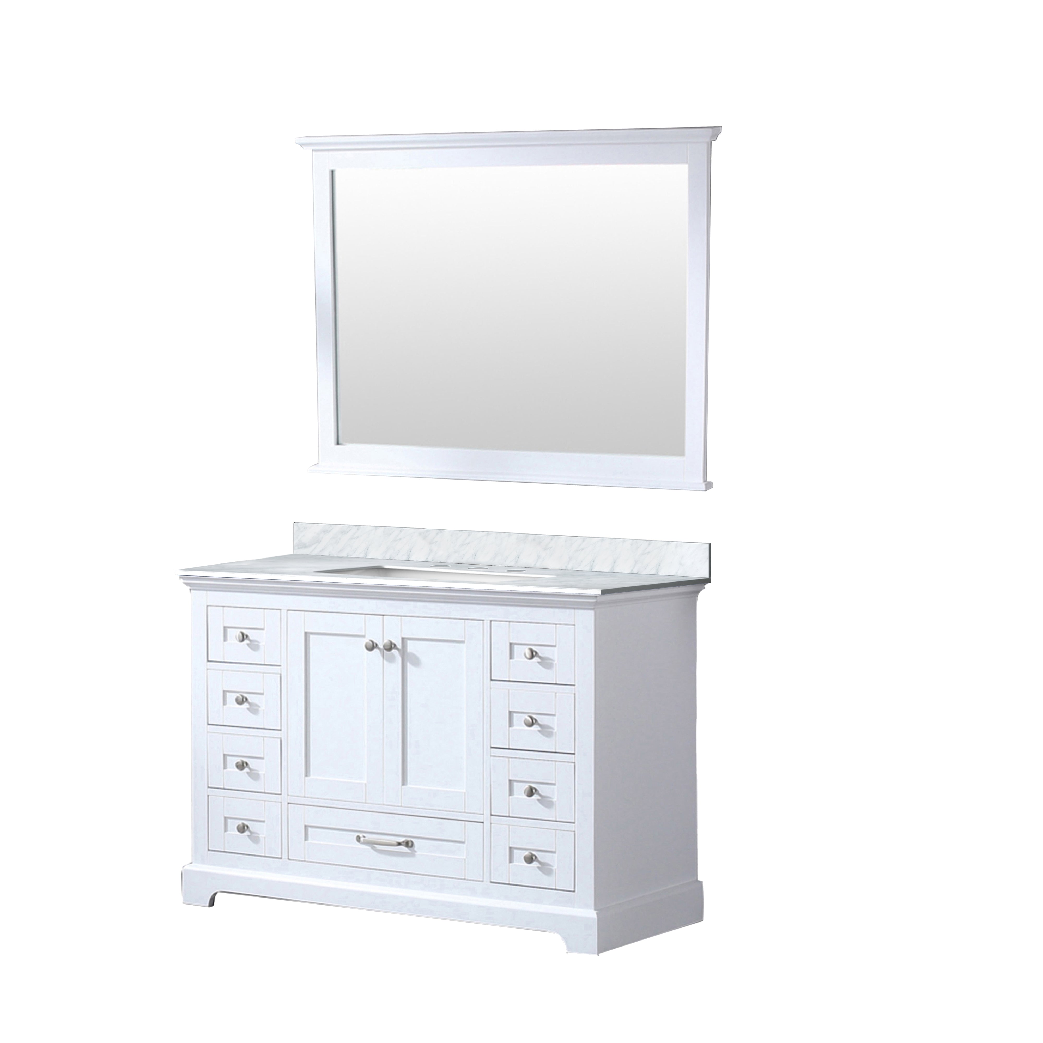 Dukes 48 in. W x 22 in. D White Single Bath Vanity