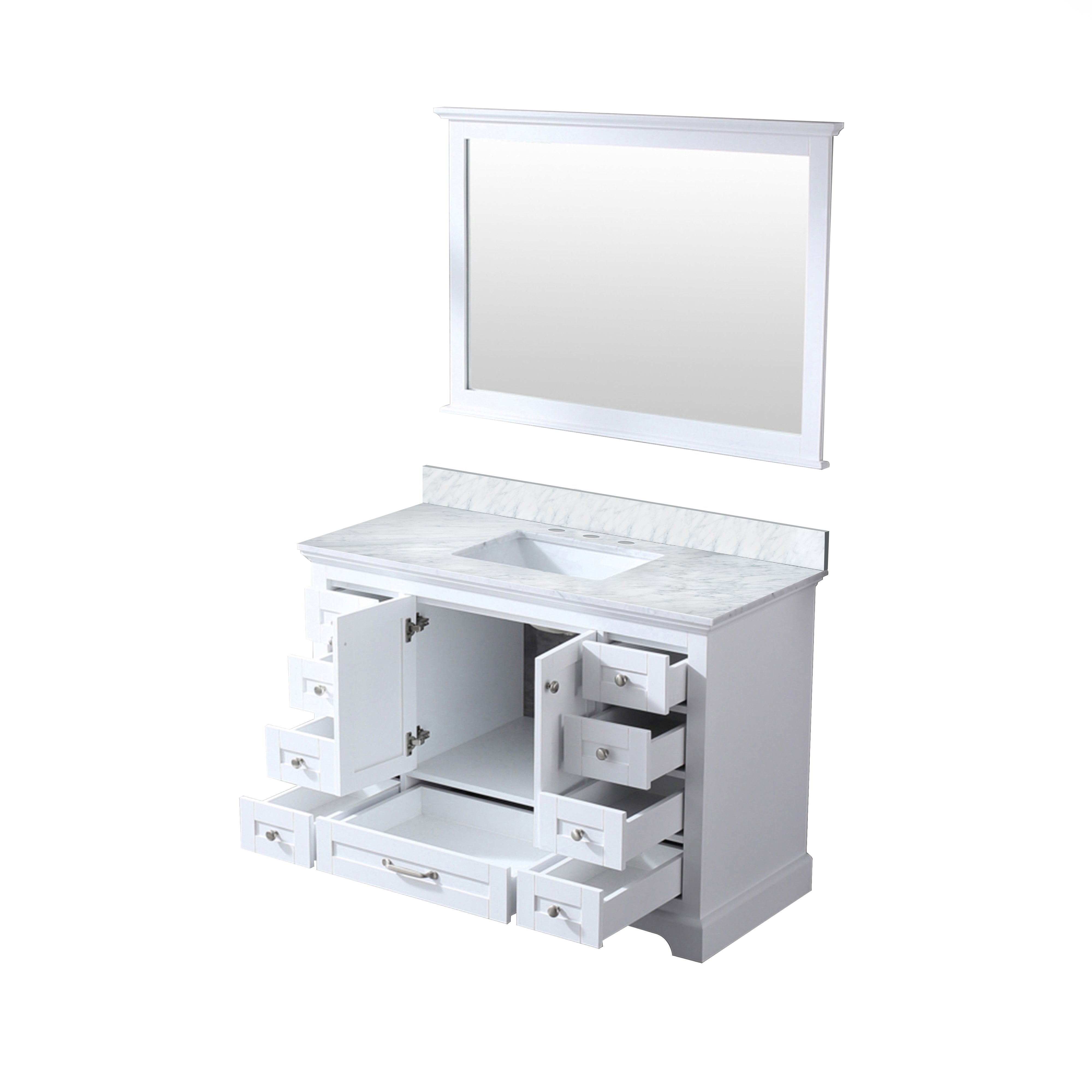 Dukes 48 in. W x 22 in. D White Single Bath Vanity