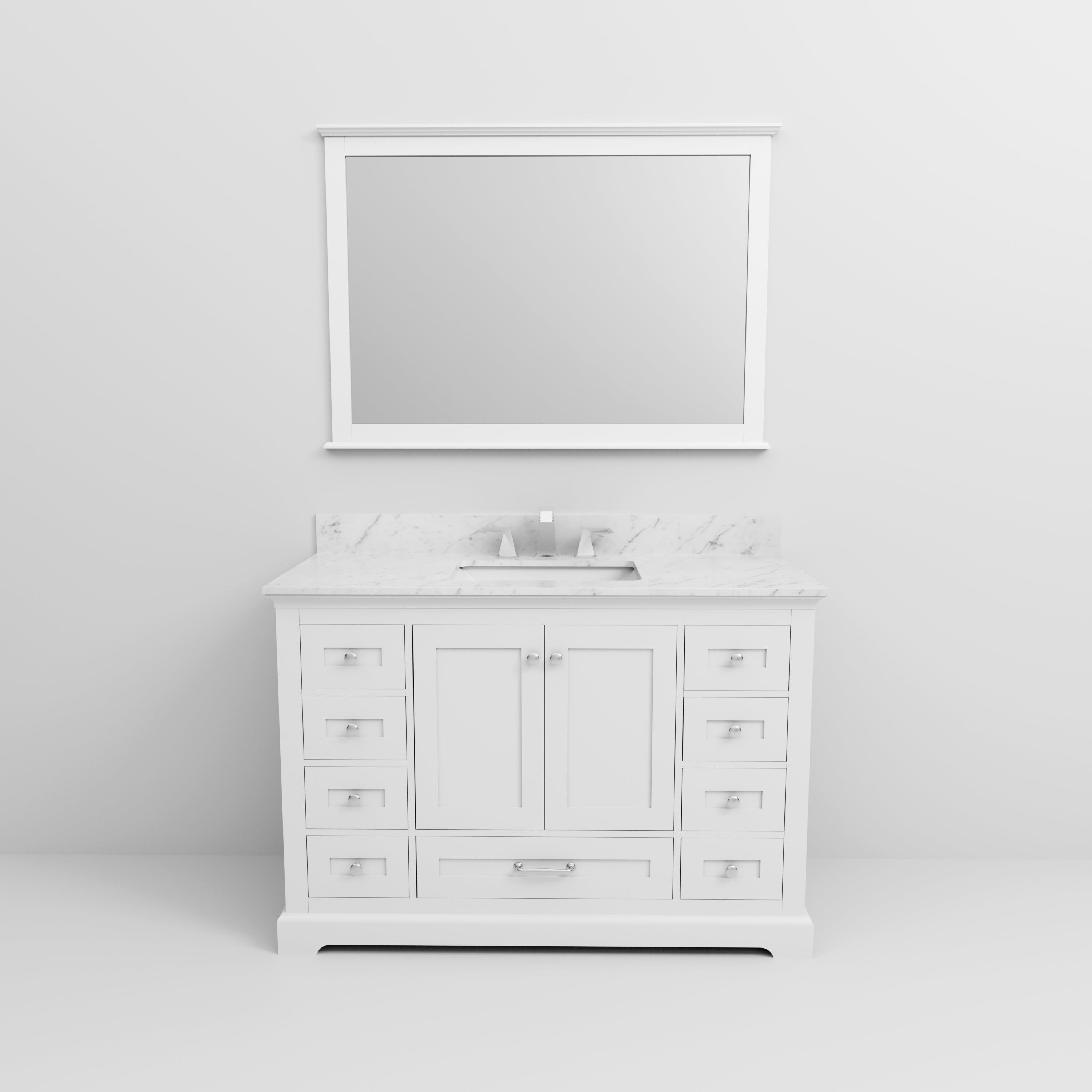 Dukes 48 in. W x 22 in. D White Single Bath Vanity