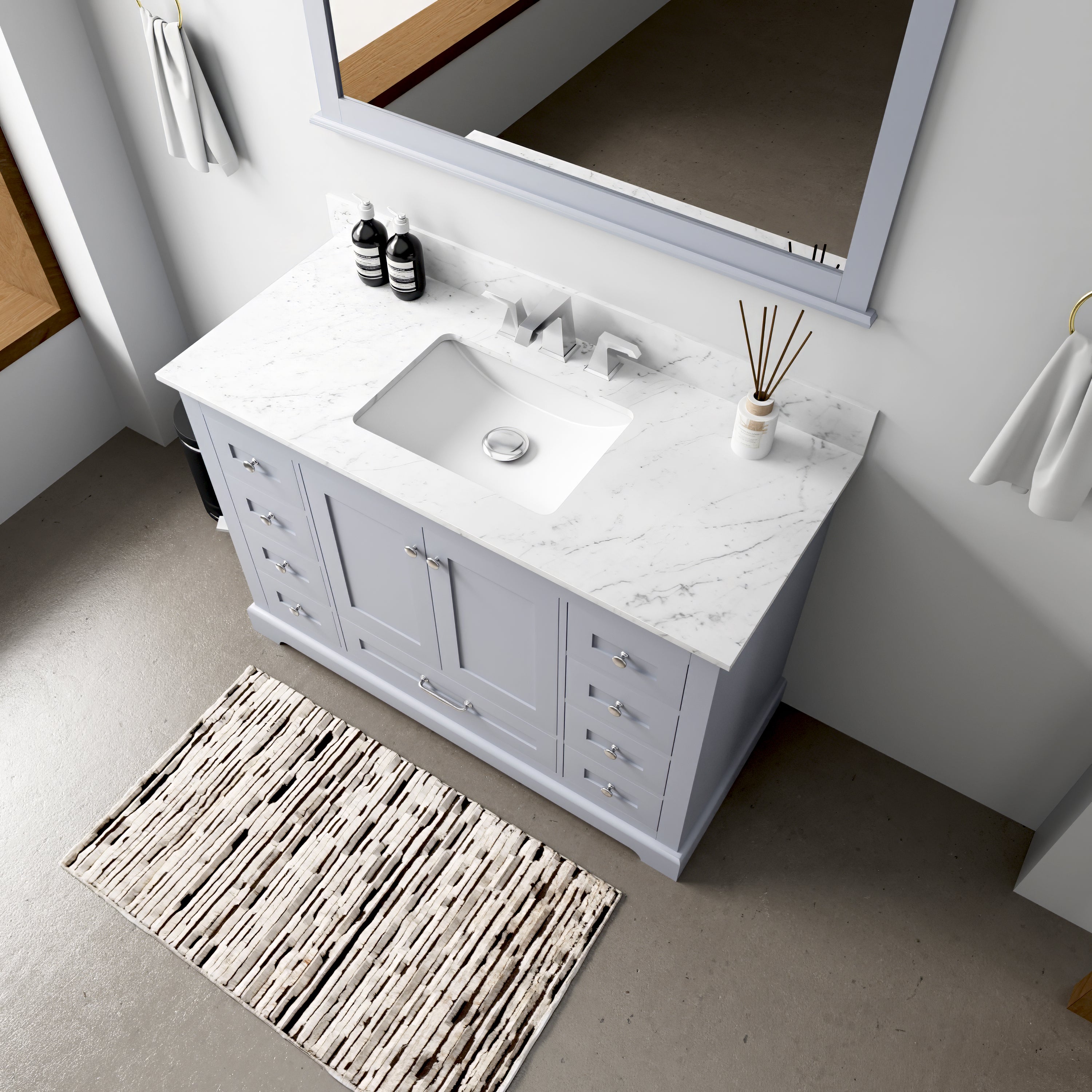 Dukes 48 in. W x 22 in. D Dark Grey Single Bath Vanity