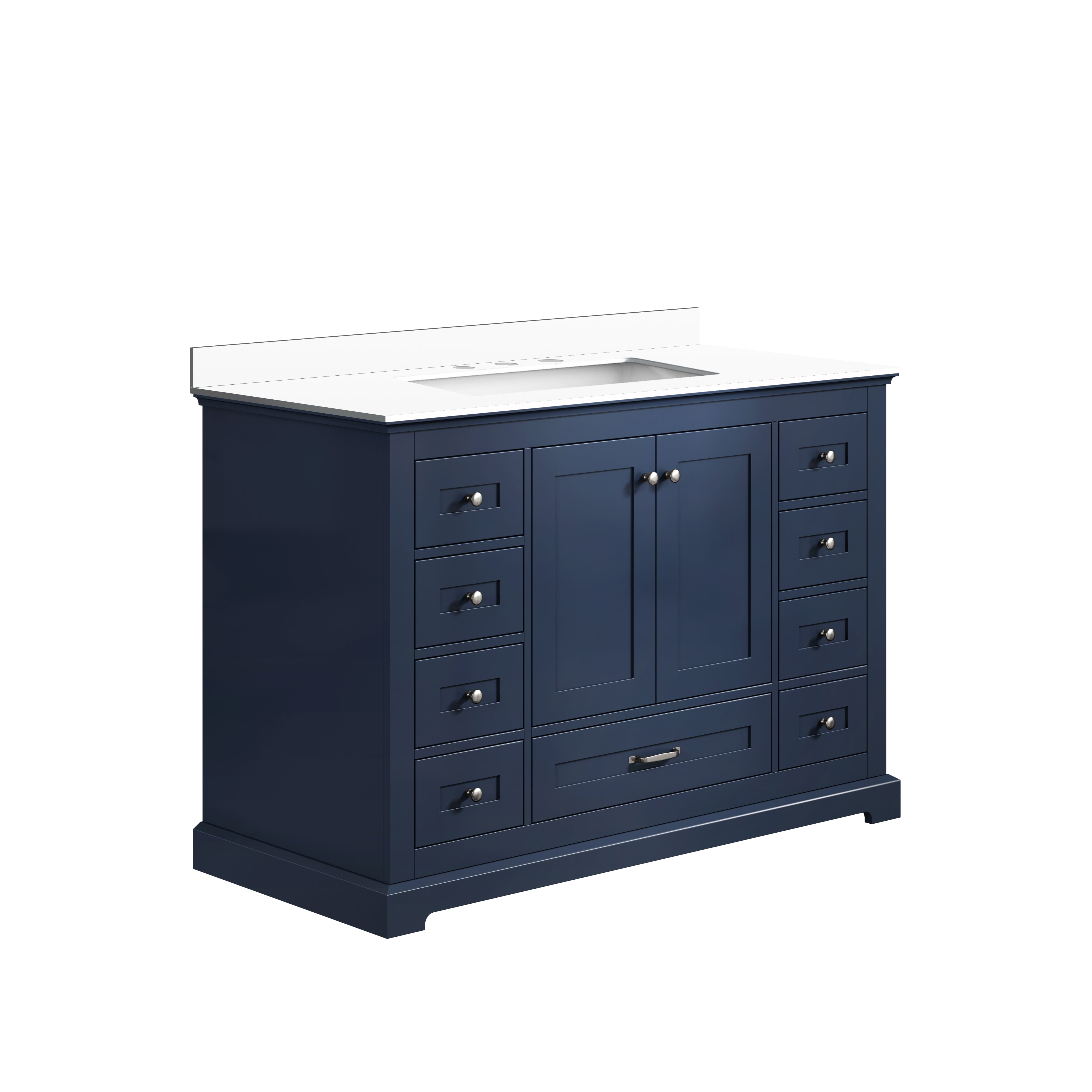 Dukes 48 in. W x 22 in. D Navy Blue Single Bath Vanity