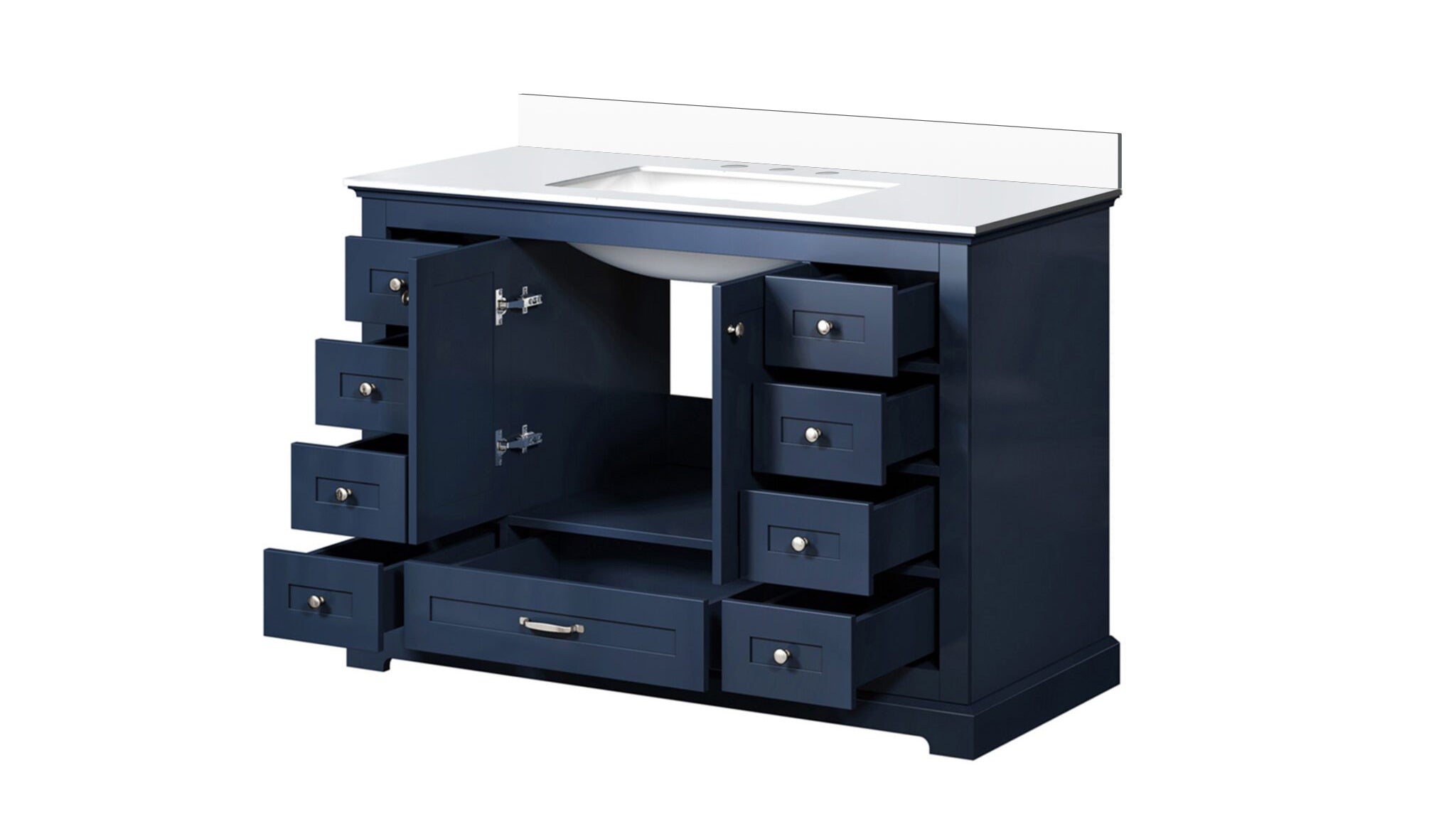 Dukes 48 in. W x 22 in. D Navy Blue Single Bath Vanity