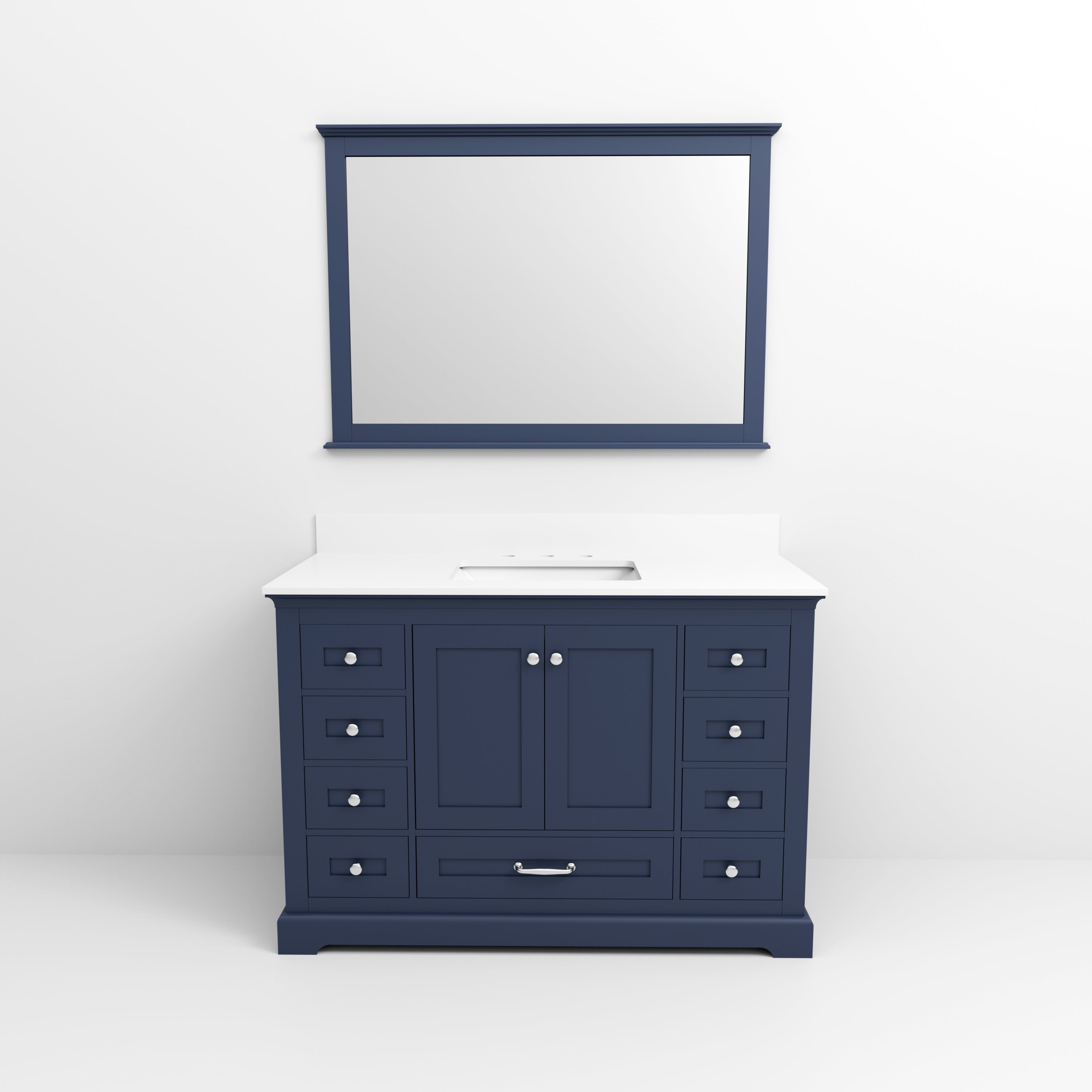 Dukes 48 in. W x 22 in. D Navy Blue Single Bath Vanity