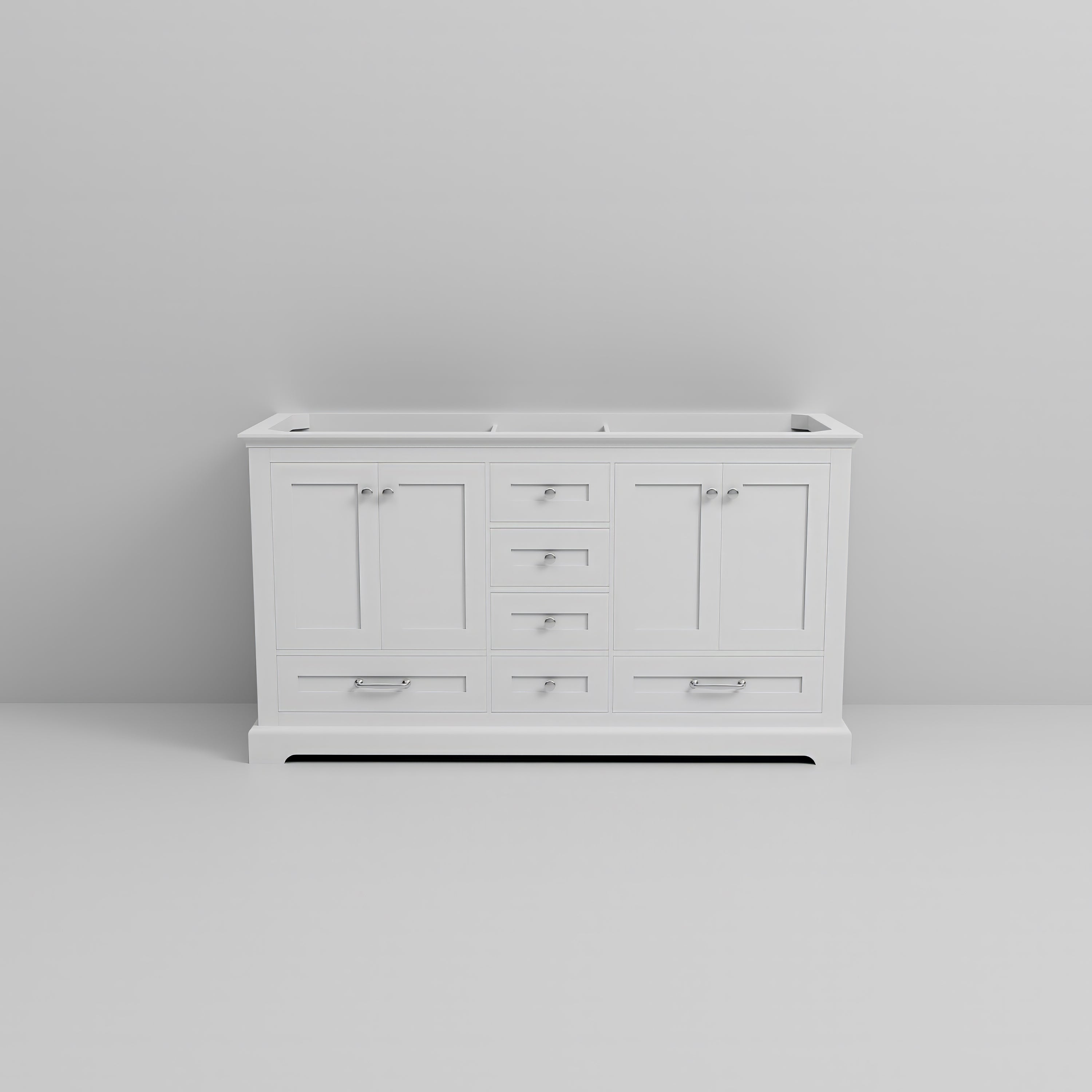Dukes 60 in. W x 22 in. D White Double Bath Vanity
